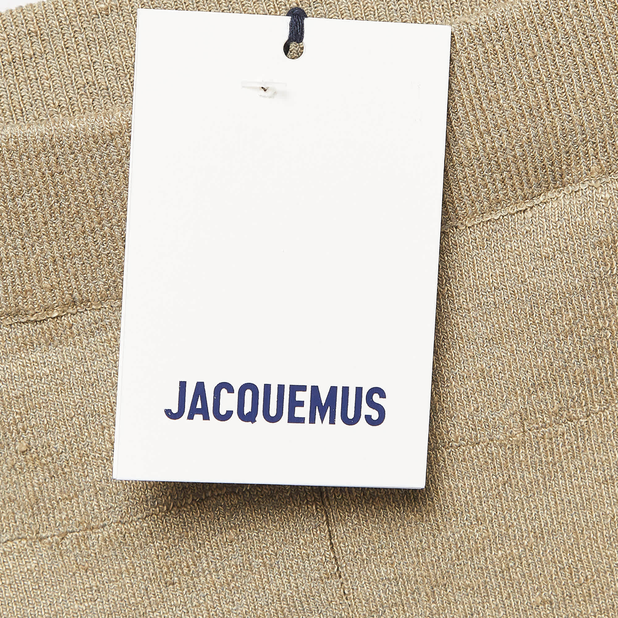 Jacquemus Khaki Green Linen Blend Knit Sierra Shorts