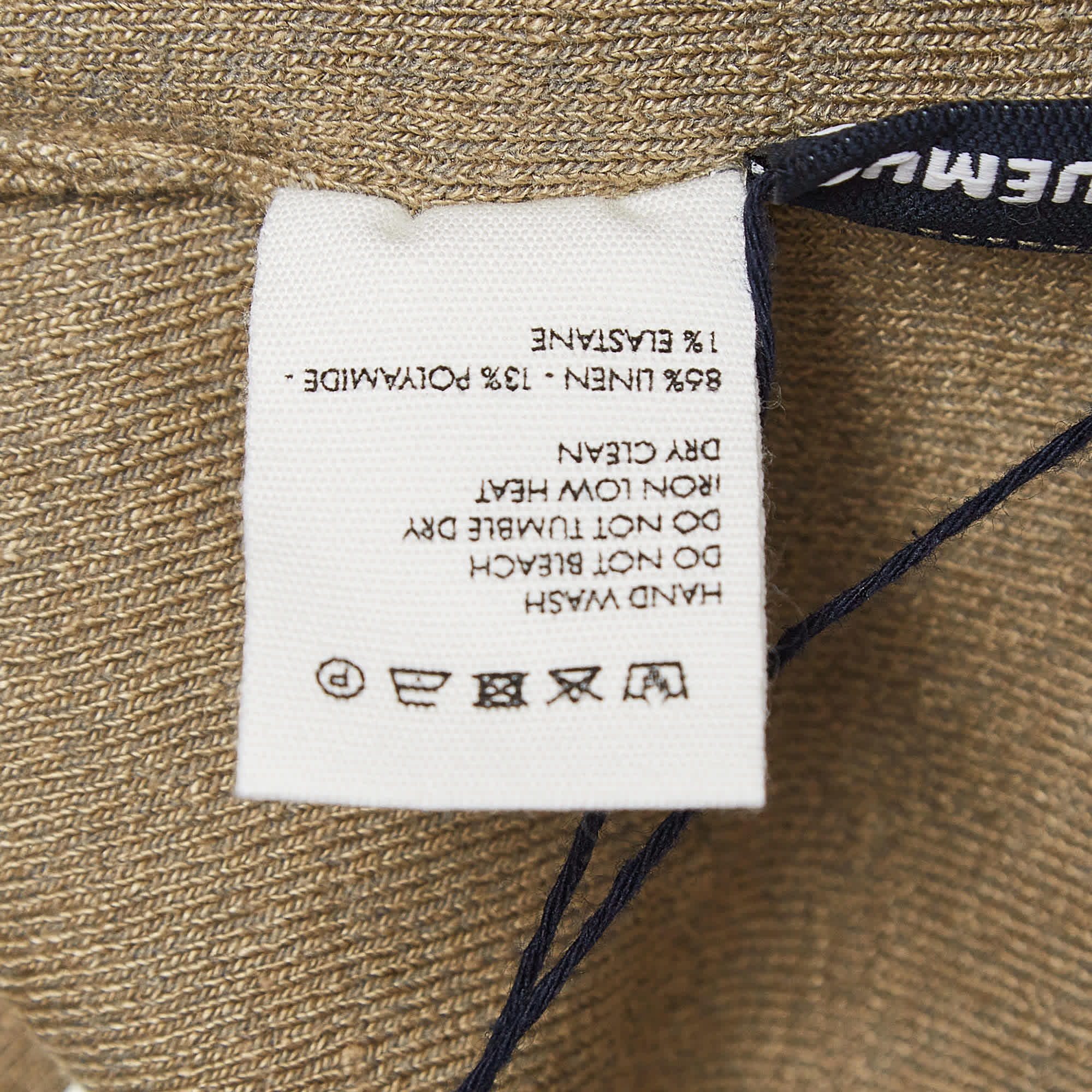 Jacquemus Khaki Green Linen Blend Knit Sierra Shorts