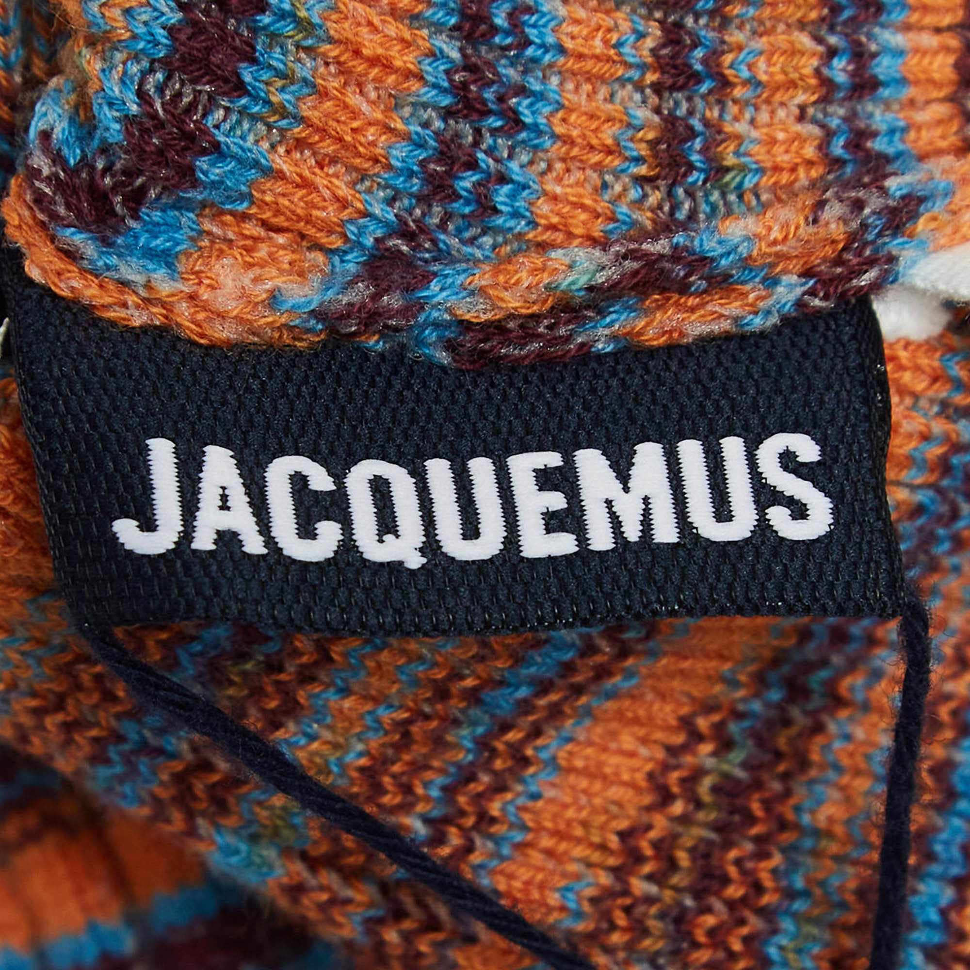 Jacquemus Brown Rib Knit La Robe Zucca Midi Dress