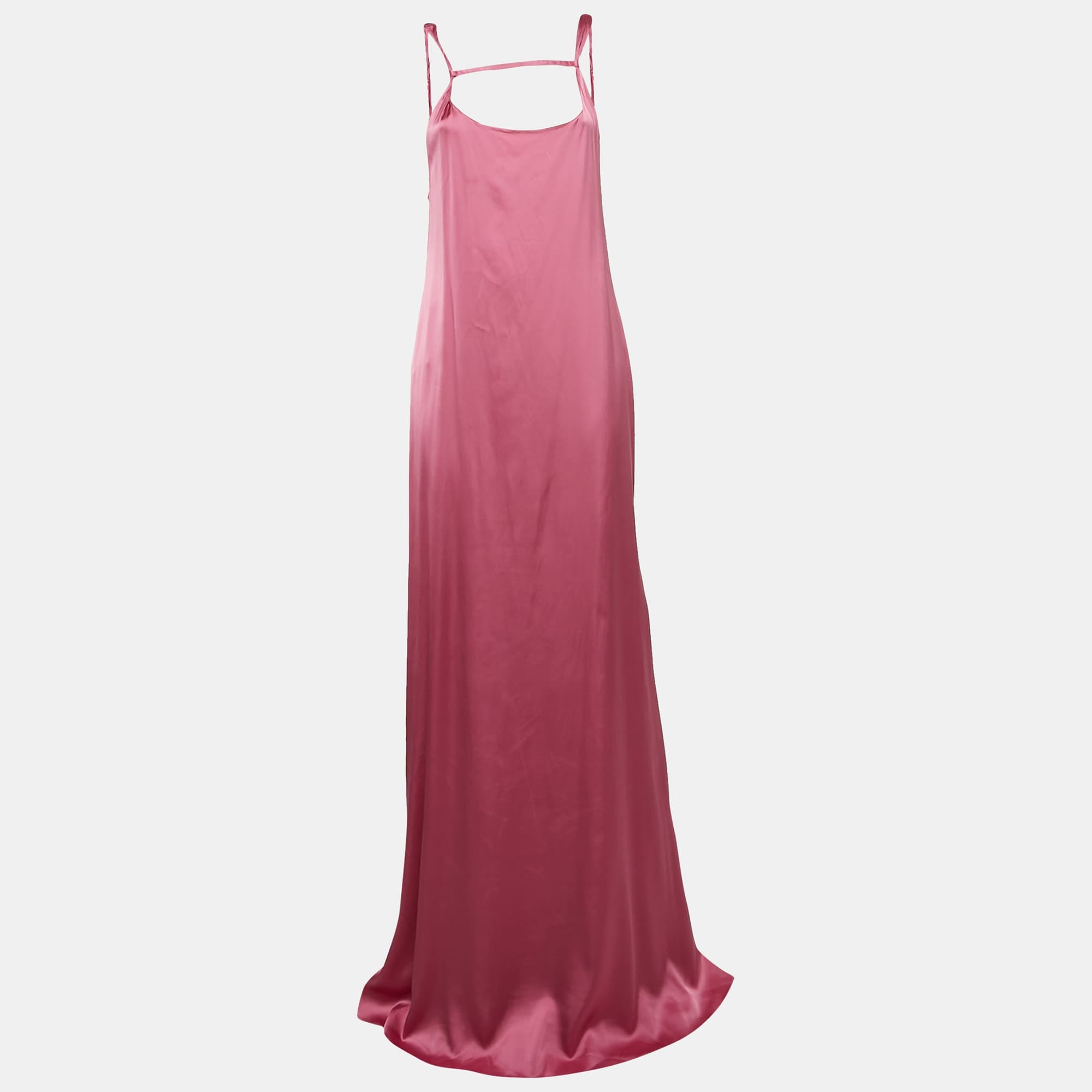 Jacquemus La Robe Stretch Satin Open - Back Mentalo Maxi Dress