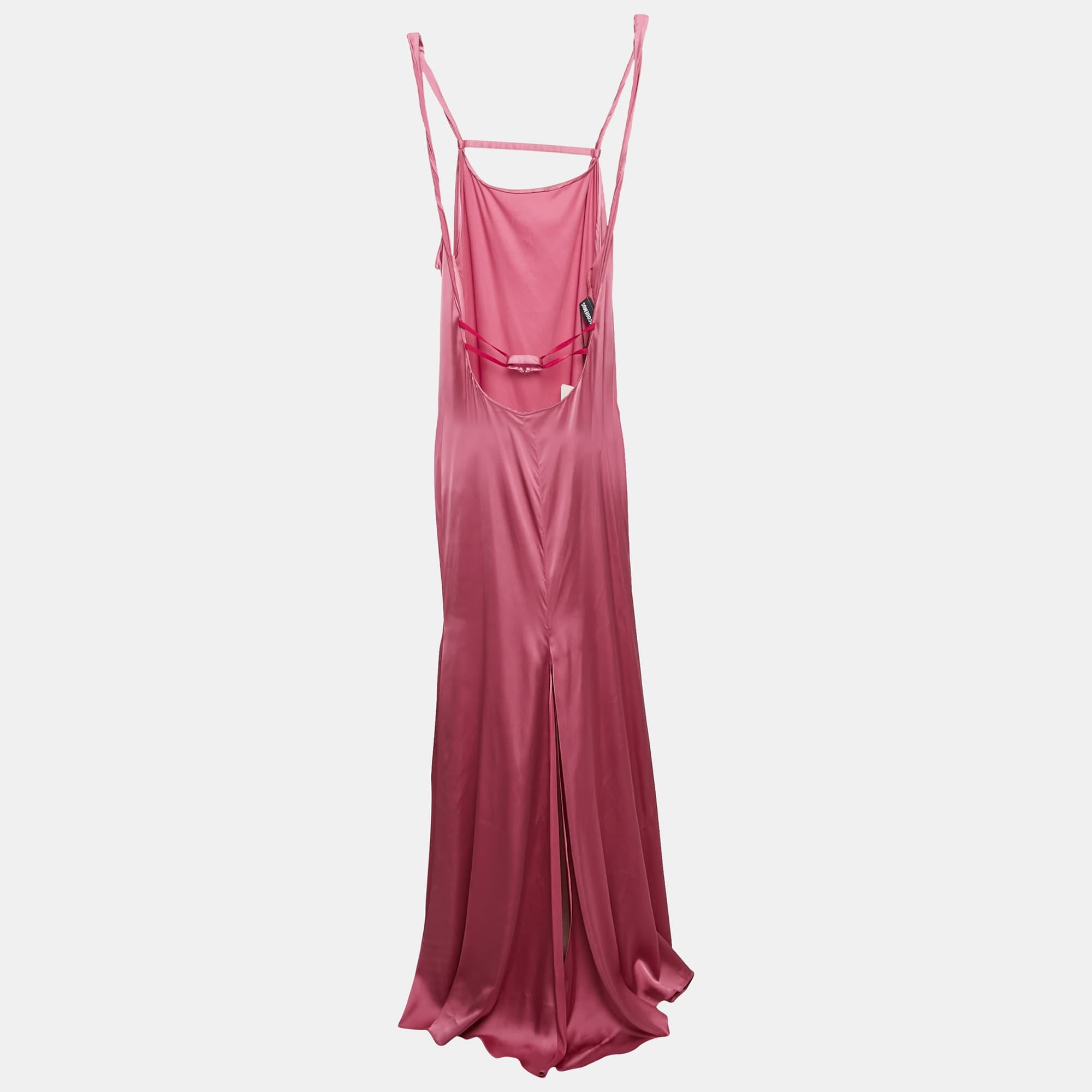 Jacquemus La Robe Stretch Satin Open - Back Mentalo Maxi Dress
