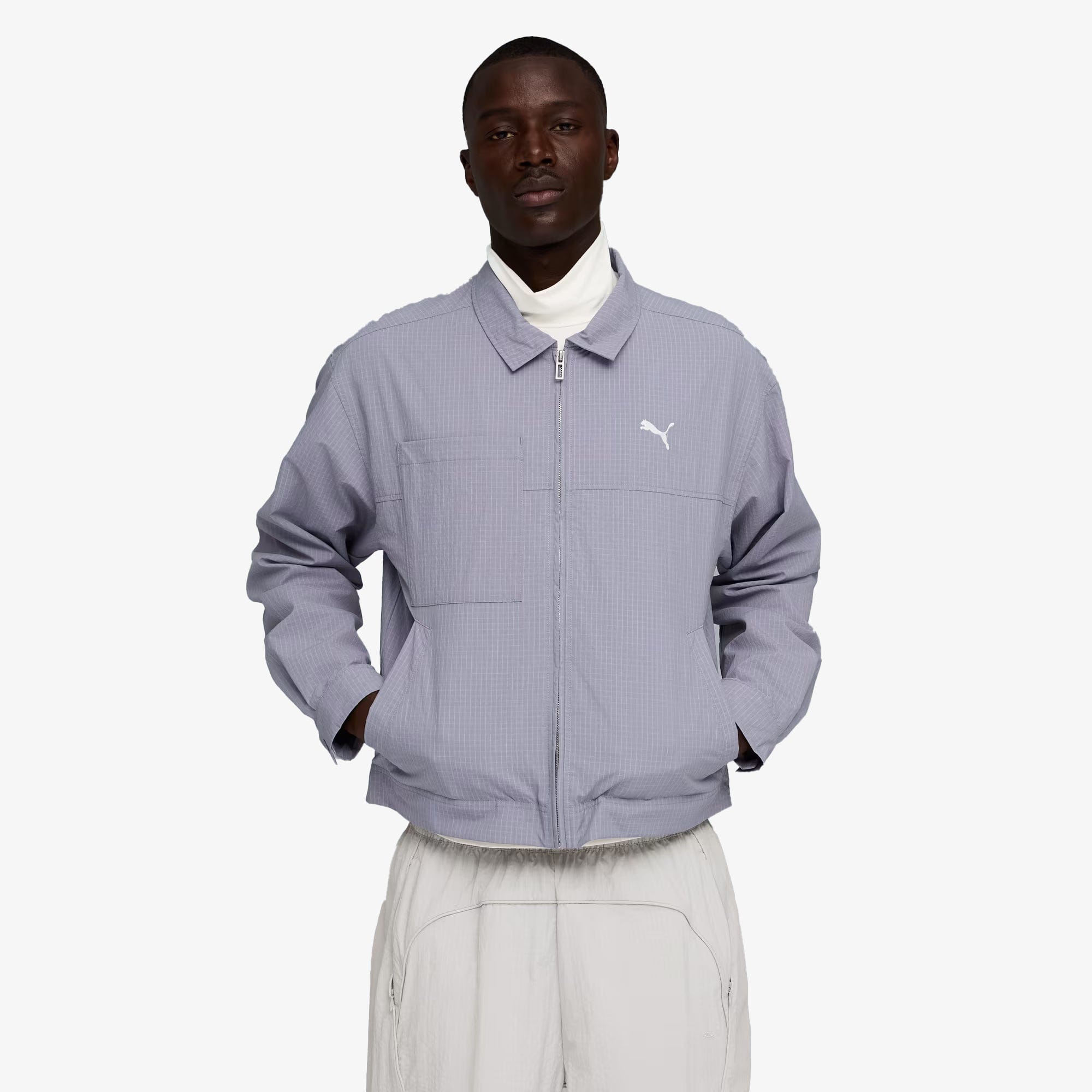 PUMA | WARDROBE ESSENTIALS WATER - REPELLENT JACKET { GRAY SKY