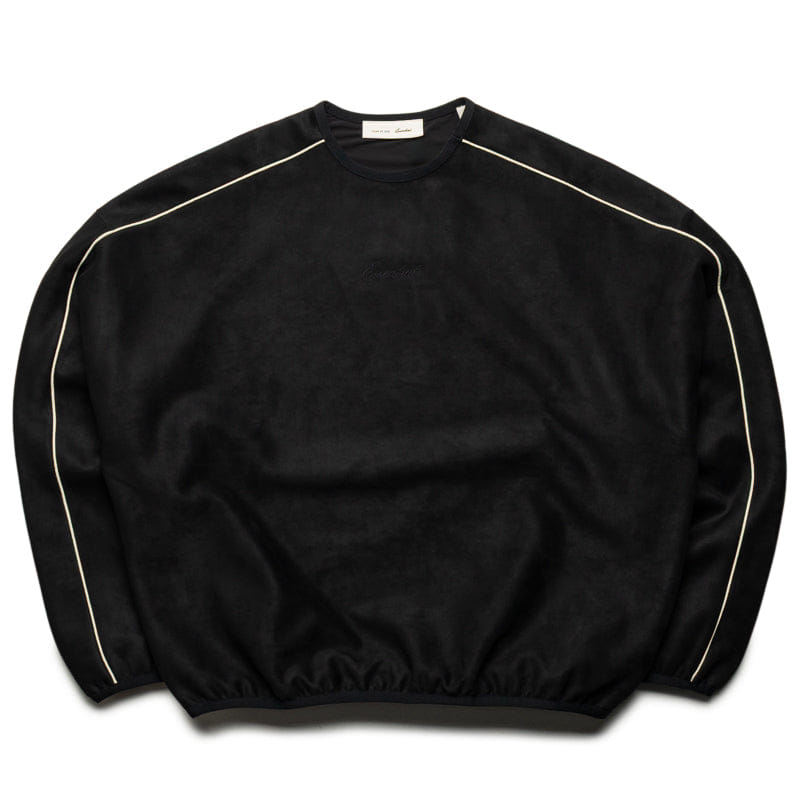 Fear Of God Essentials Suede Fleece Signature Modern Crewneck - Vintage Black