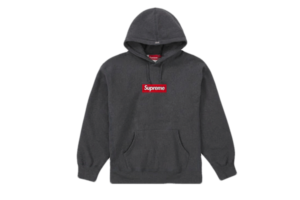 Supreme Box Logo Hooded Sweatshirt (FW21) Charcoal سويت شيرت بغطاء للرأس بشعار صندوق سوبريم (FW21) فحمي