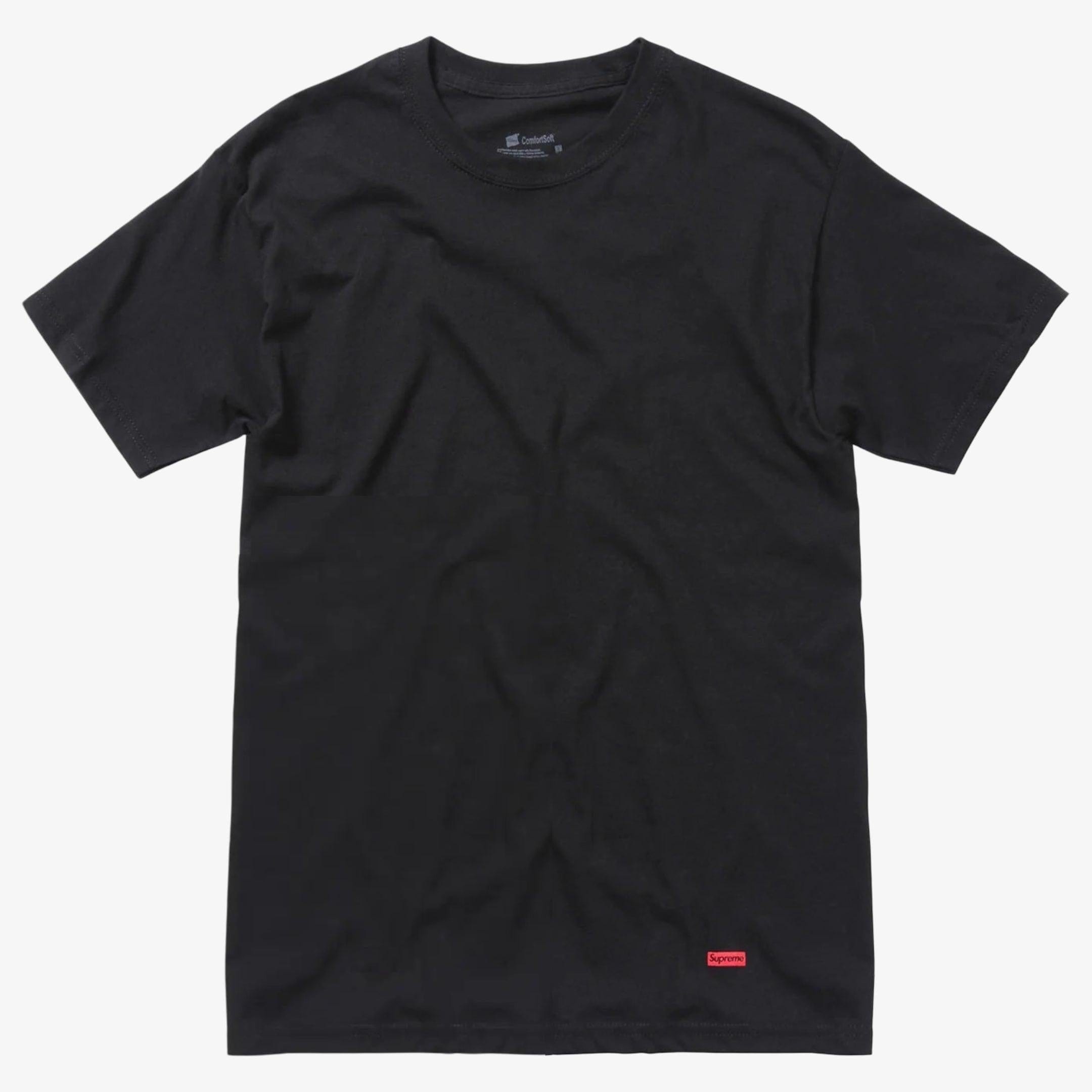 Supreme x Hanes Tagless T-Shirt (1 Single T-Shirt) Black