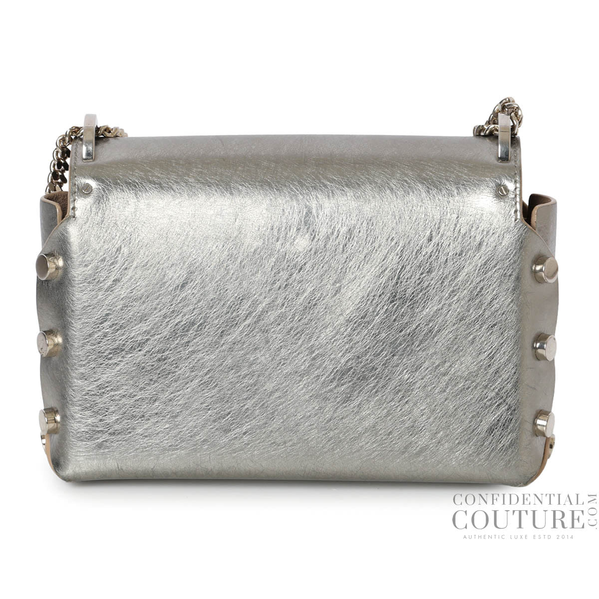 Jimmy Choo Silver Petite Lockett Shoulder bag