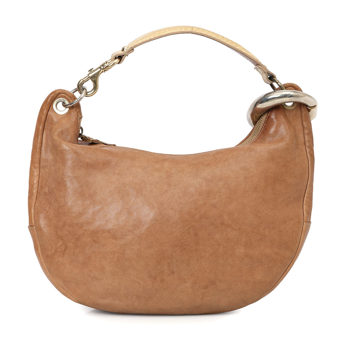 Jimmy Choo Tan Python Handle Sky Shoulder Bag