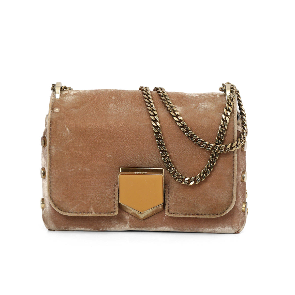 Jimmy Choo Petite Velvet Lockett Shoulder Bag