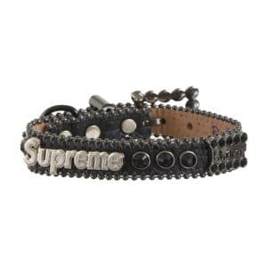 Supreme New York B.B. Simon Studded Dog Collar Black