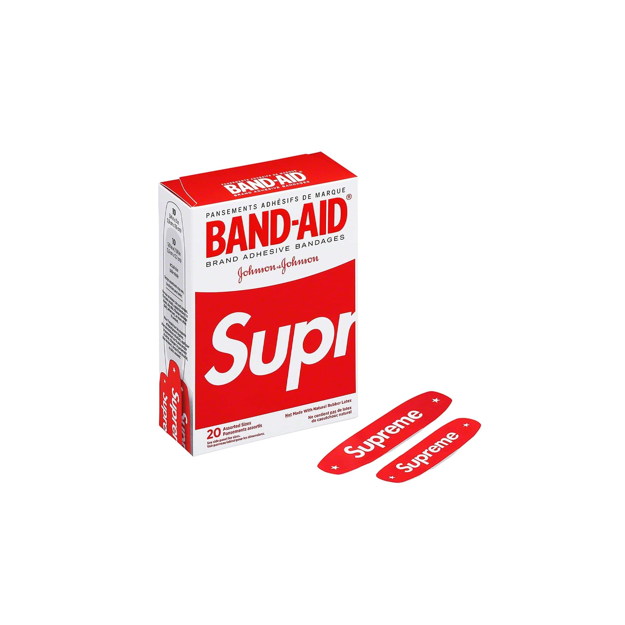 Supreme x Band Aid Adhesive Bandages (Box of 20) Red