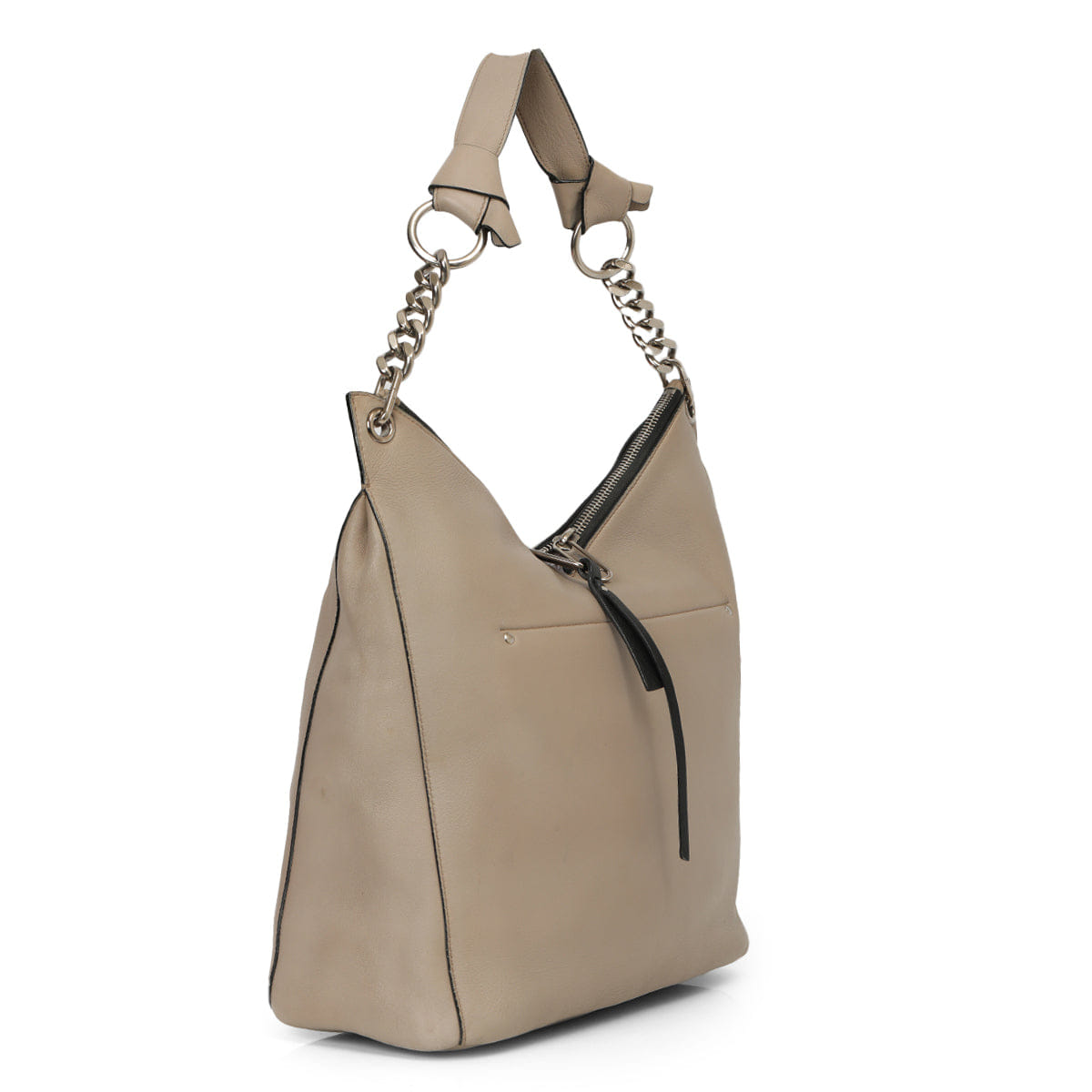 Jimmy Choo Chain Link Leather Hobo Bag One Size