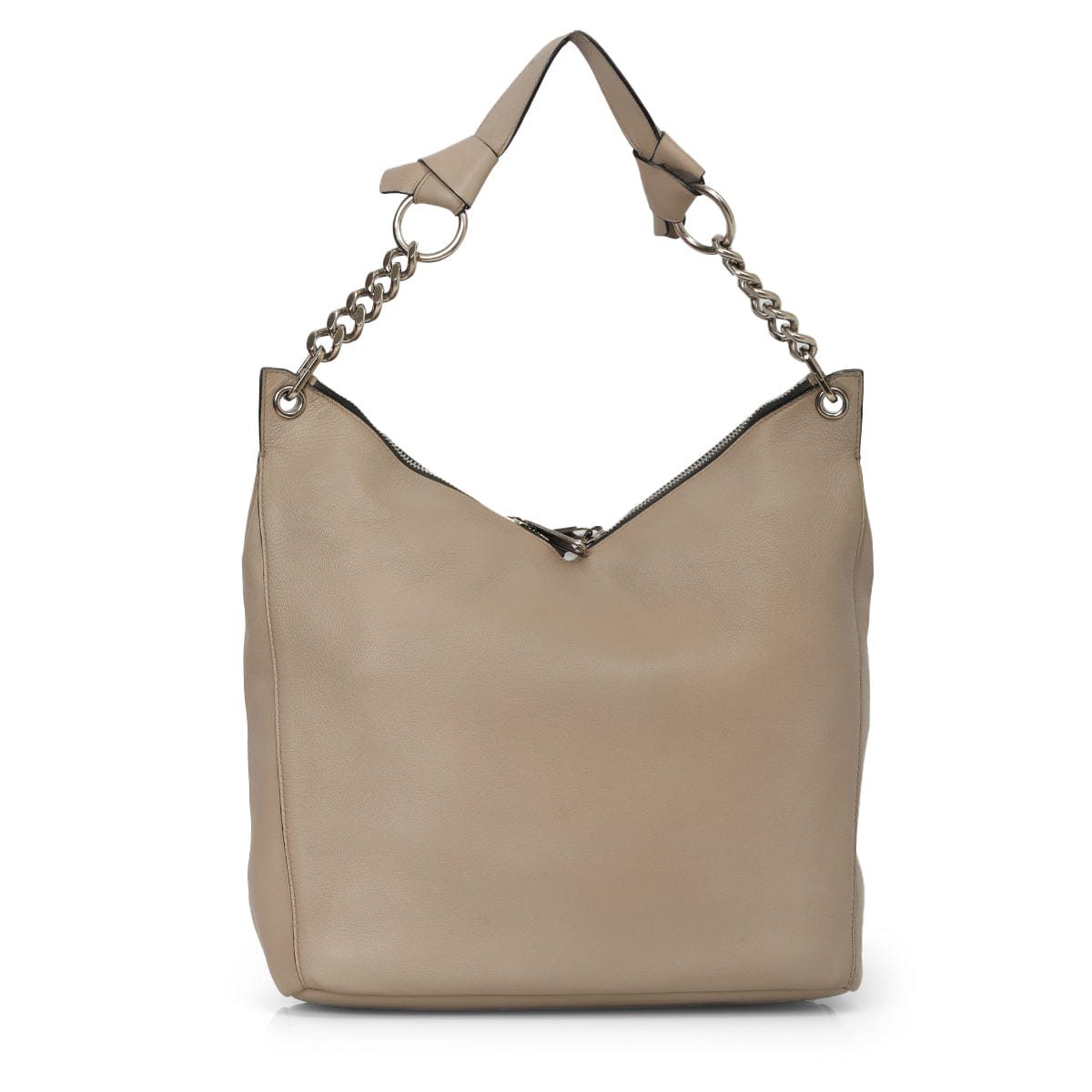 Jimmy Choo Chain Link Leather Hobo Bag One Size