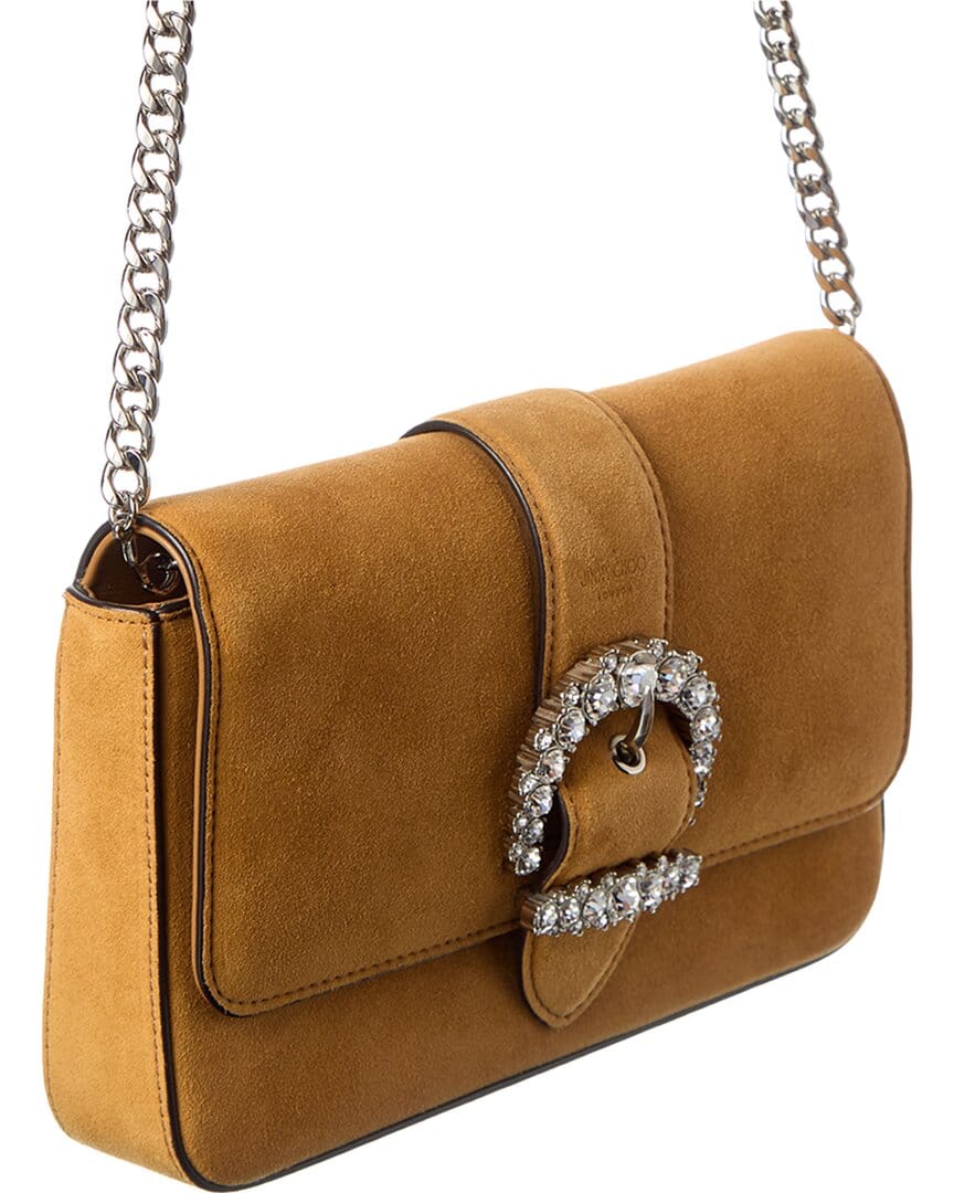 Jimmy Choo Cheri Suede Wallet On Chain