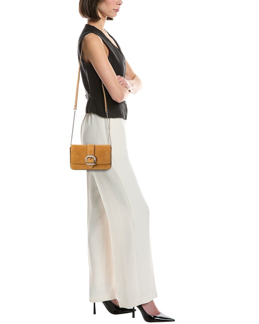 Jimmy Choo Cheri Suede Wallet On Chain