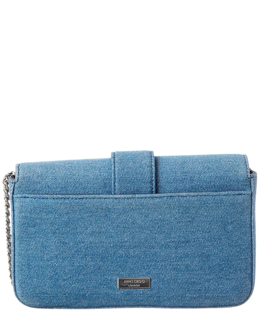 Jimmy Choo Cheri Denim Wallet On Chain