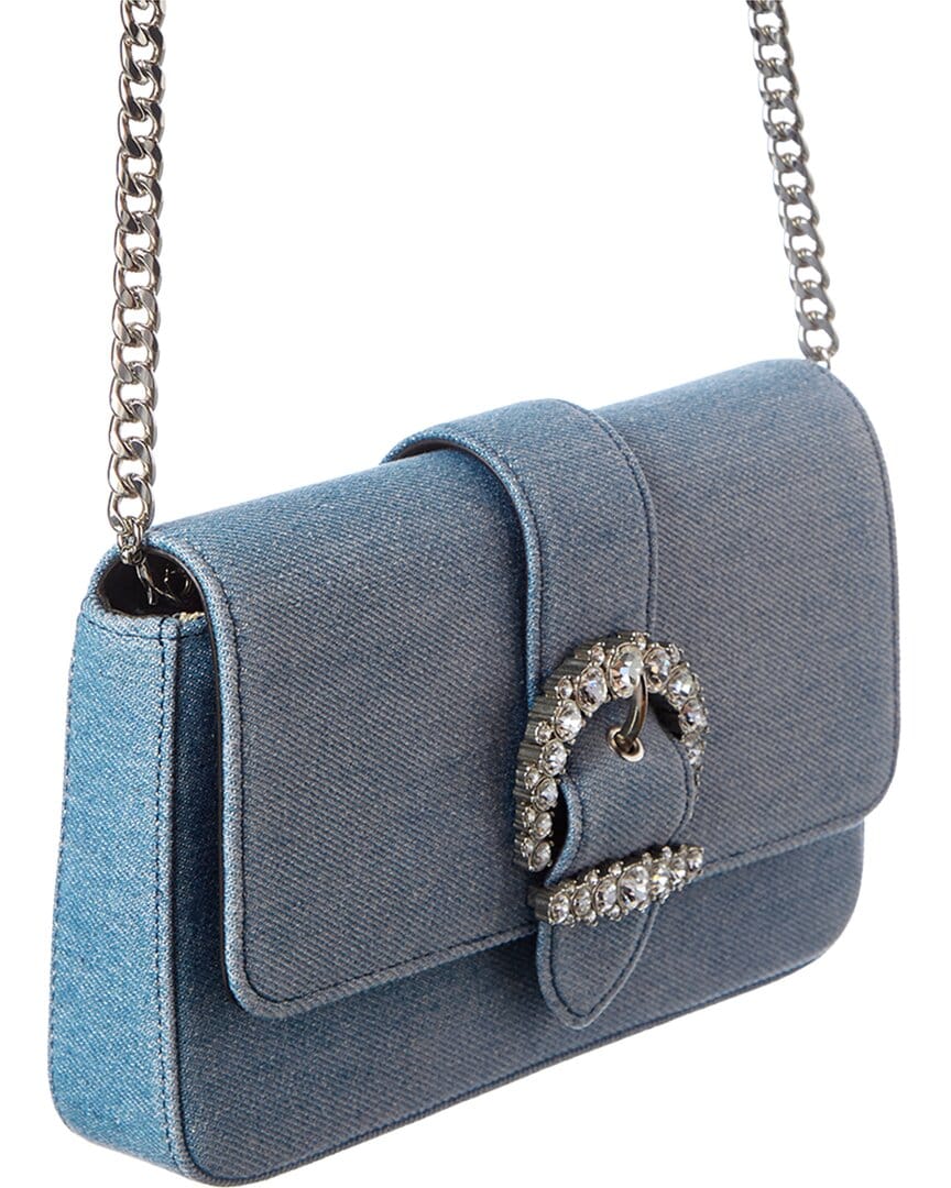 Jimmy Choo Cheri Denim Wallet On Chain
