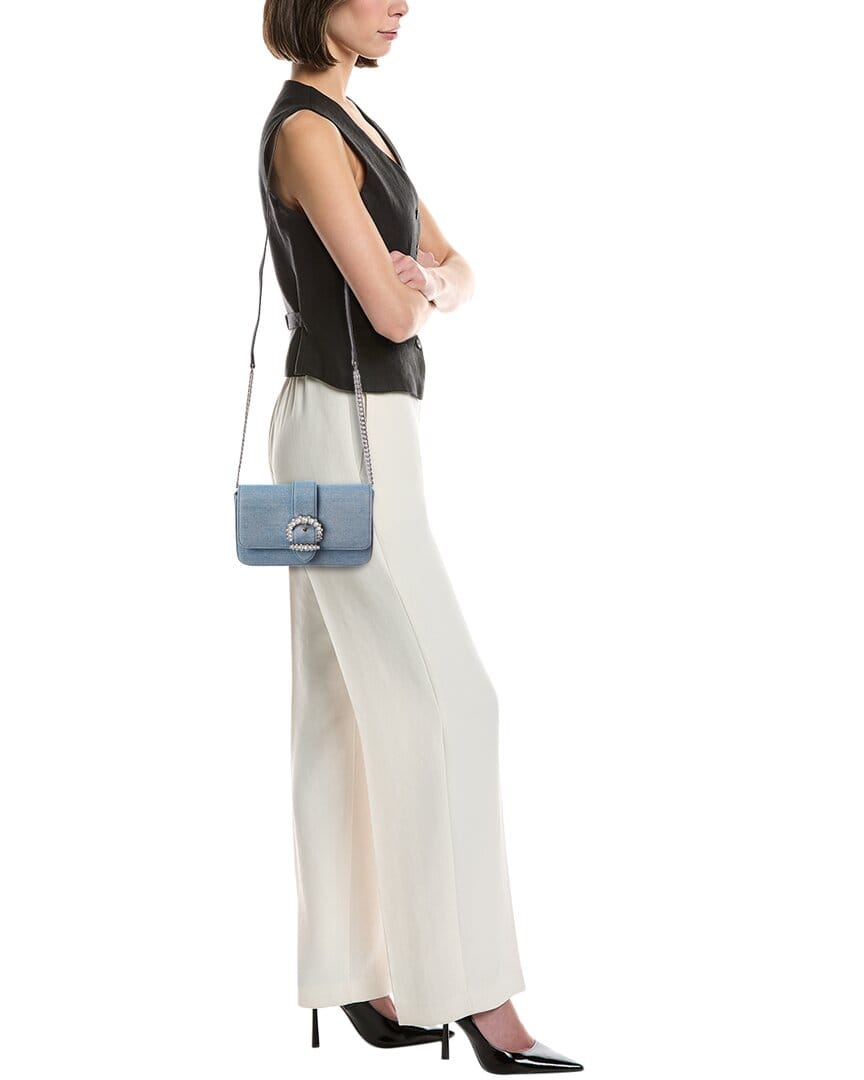Jimmy Choo Cheri Denim Wallet On Chain