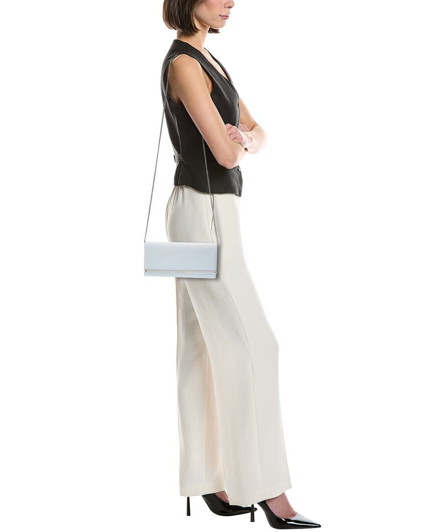 Jimmy Choo Milla Glitter Wallet On Chain