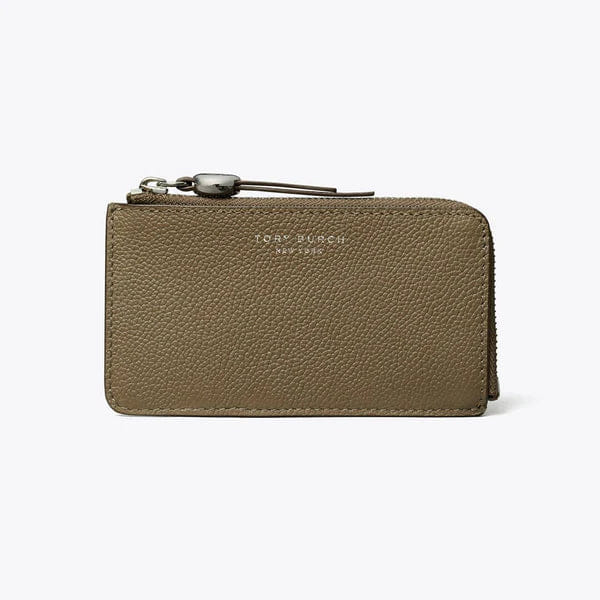 Tory Burch Romy Zip Card Case Wild Mushroom