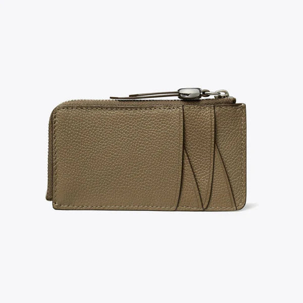 Tory Burch Romy Zip Card Case Wild Mushroom