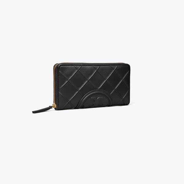 Tory Burch Fleming Soft Zip Continental Wallet Black