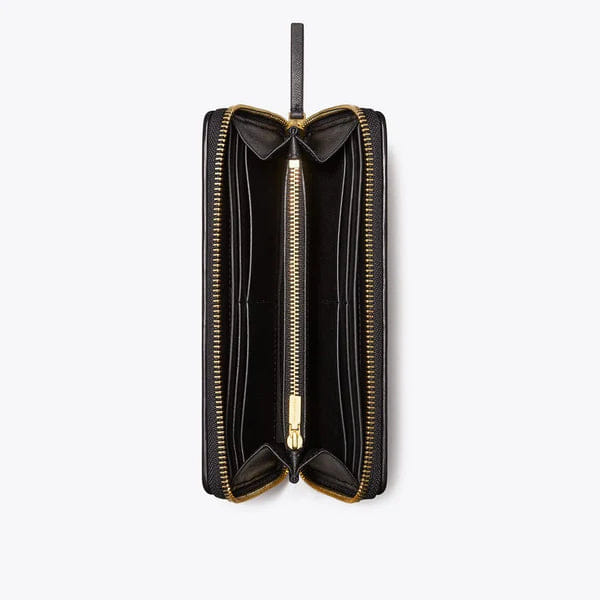 Tory Burch Fleming Soft Zip Continental Wallet Black