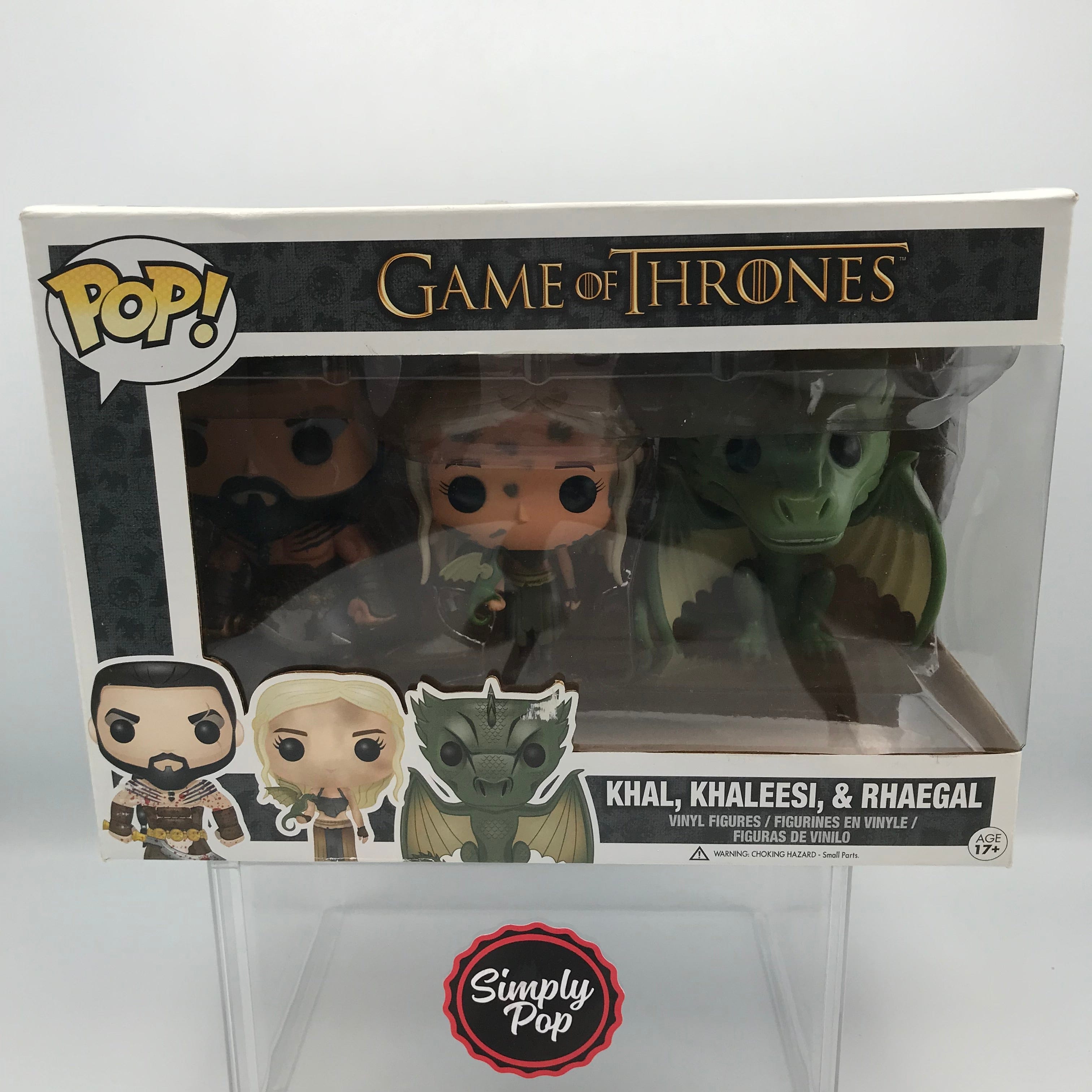 Funko Pop Khal Khaleesi & Rhaegal 3 - pack Game Of Thrones Vaulted