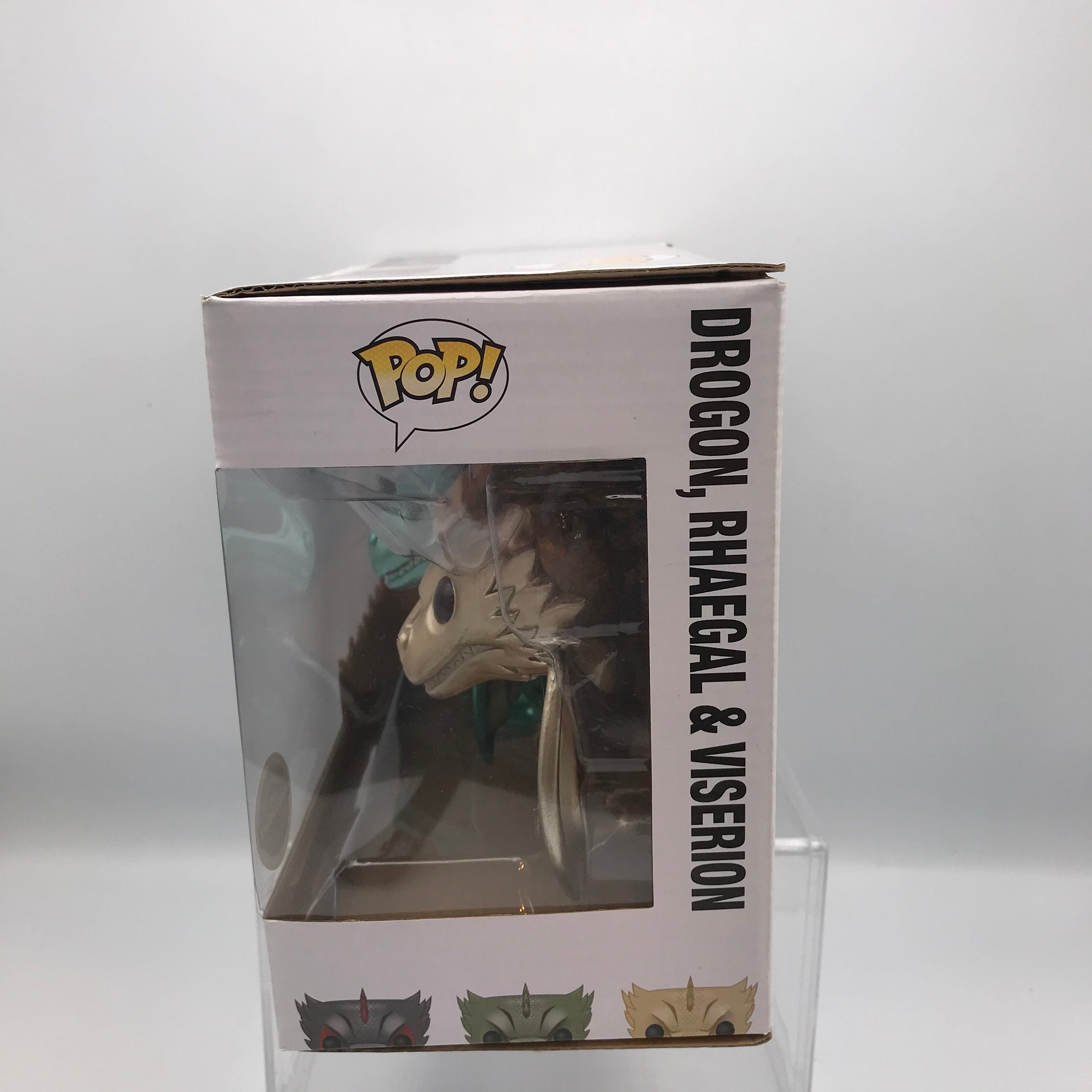 Funko Pop Drogon, Rhaegal & Viserion Dragons Metallic 3 - pack Game Of Thrones GameStop Exclusive Vaulted
