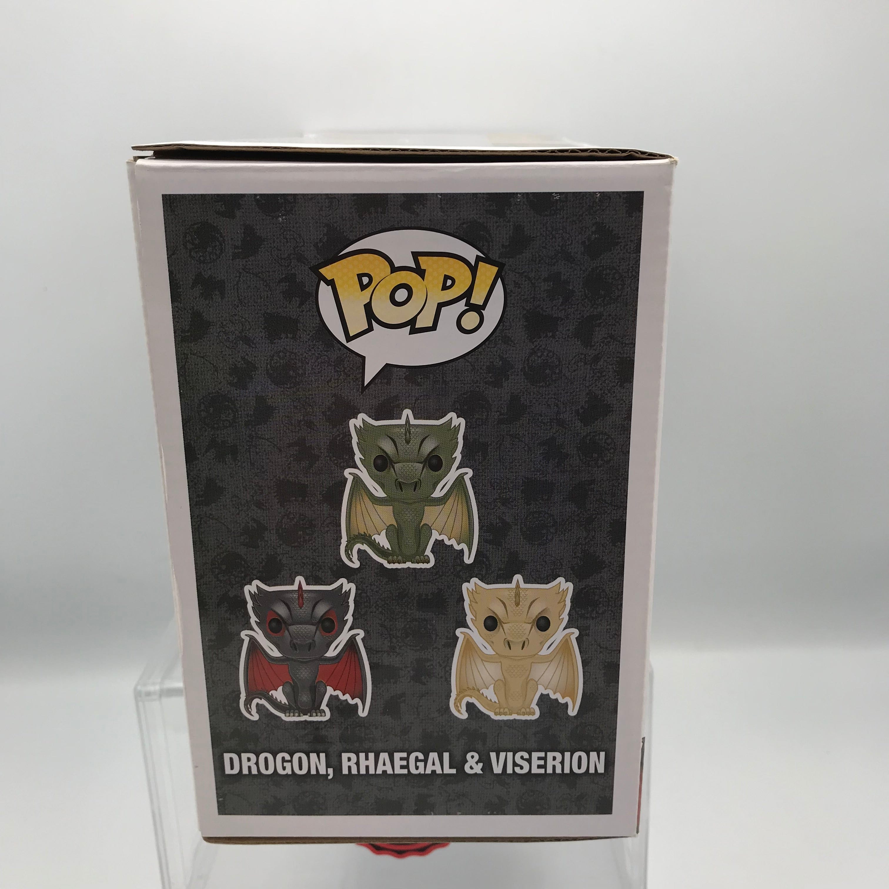 Funko Pop Drogon, Rhaegal & Viserion Dragons Metallic 3 - pack Game Of Thrones GameStop Exclusive Vaulted
