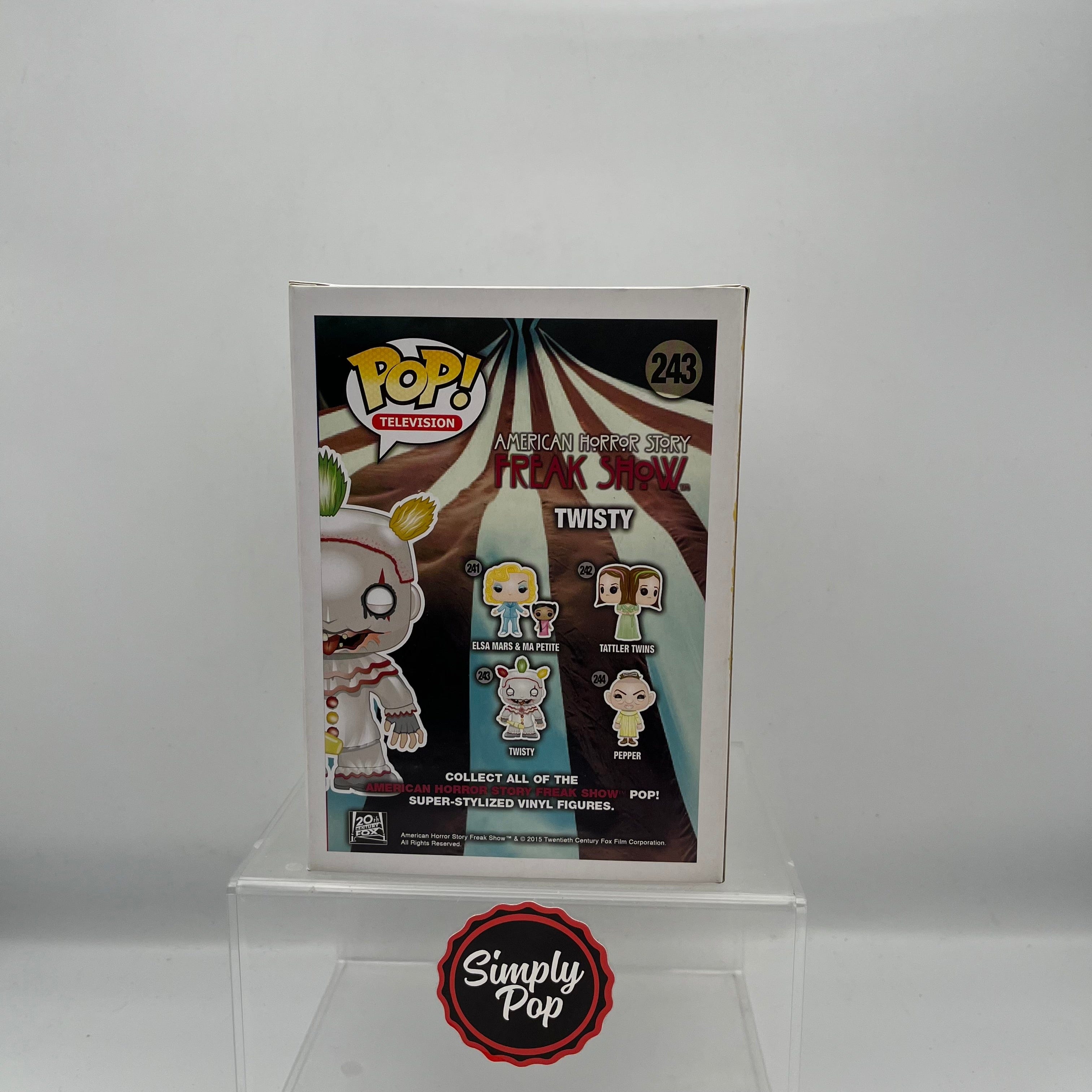 Funko Pop Twisty Unmasked #243 2015 SDCC Summer Convention Exclusive American Horror Story