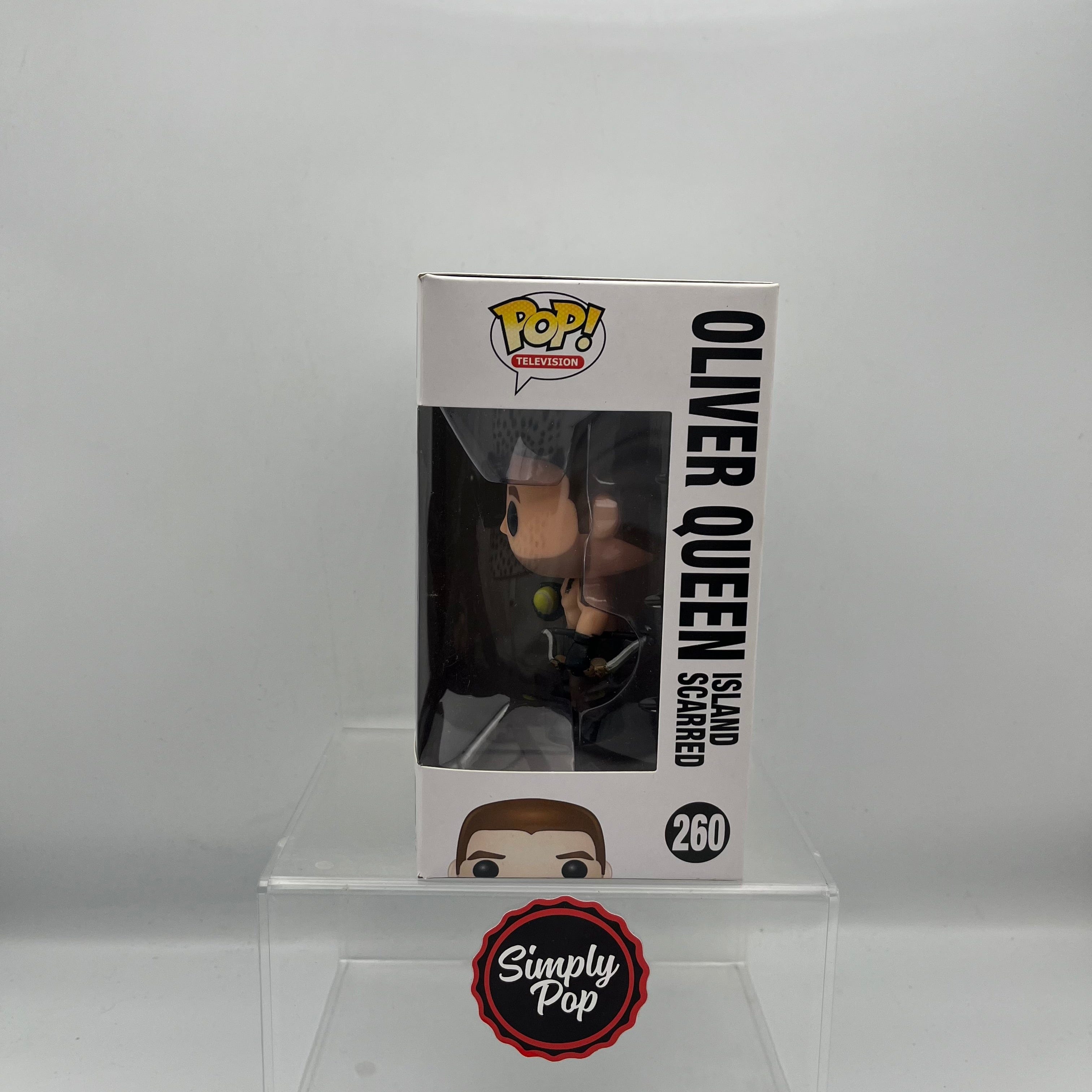 Funko Pop Oliver Queen Island Scarred #260 Arrow TV show Vaulted
