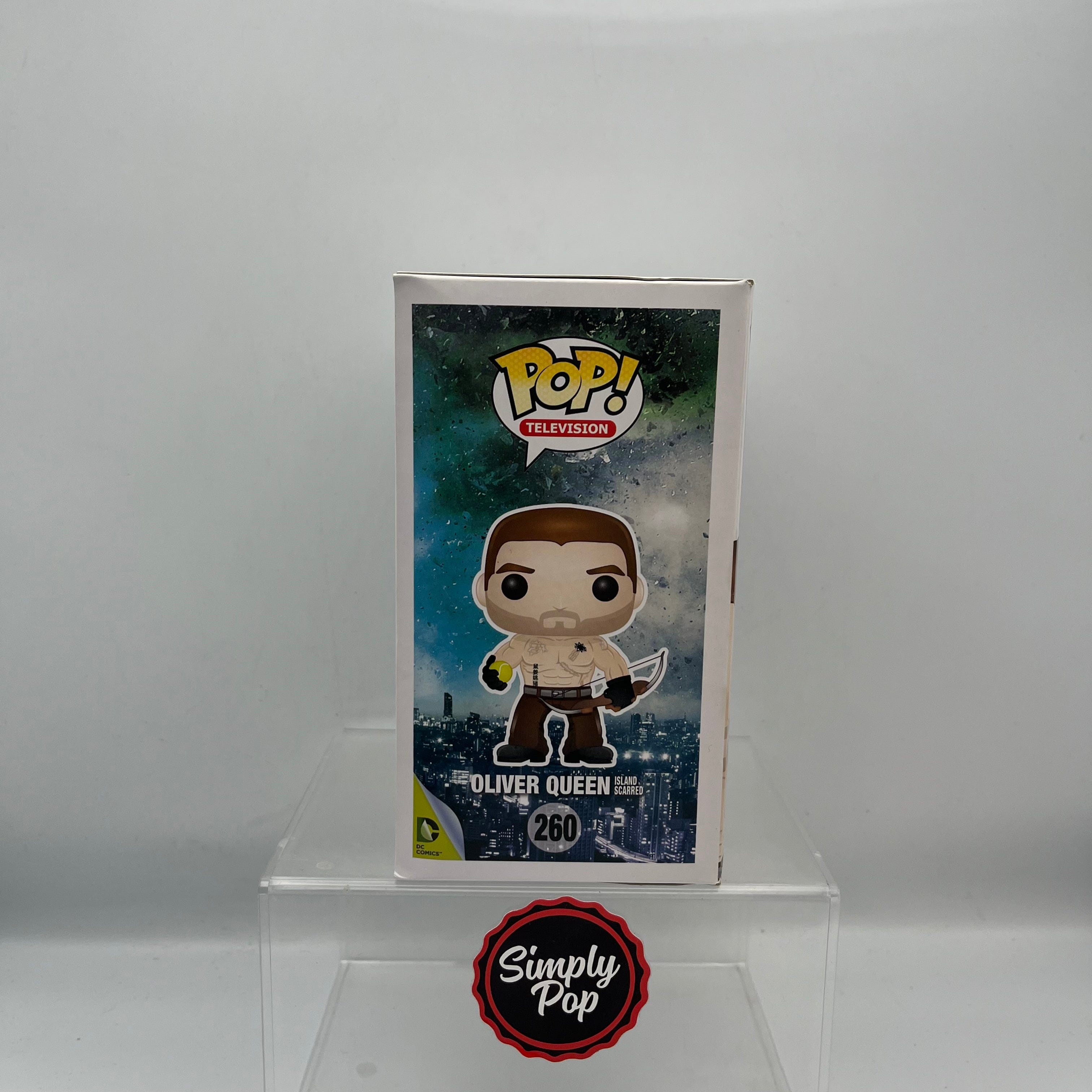Funko Pop Oliver Queen Island Scarred #260 Arrow TV show Vaulted