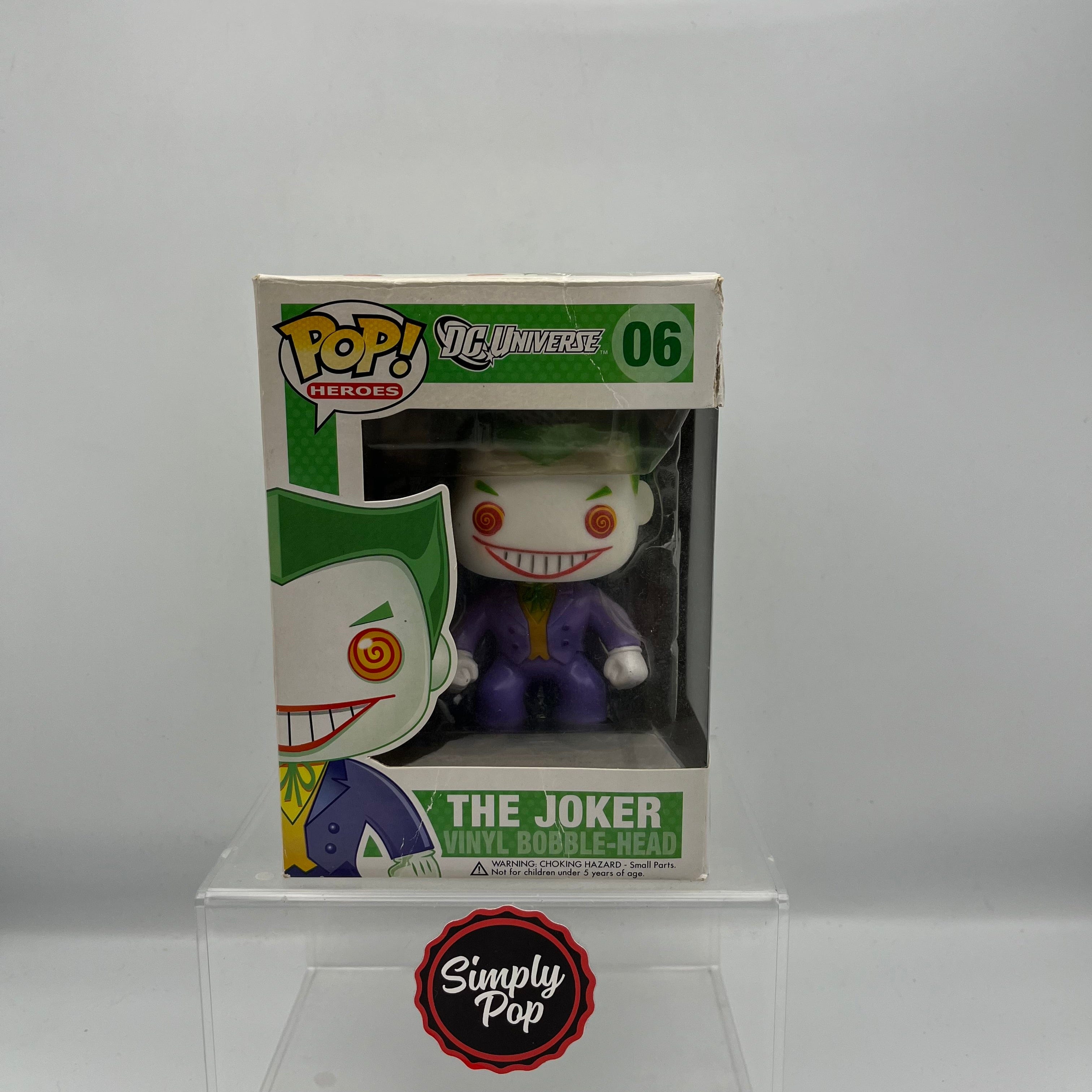 Funko Pop The Joker Bobble - Head #06 DC Universe Rare Vaulted Purple Suit - Damaged