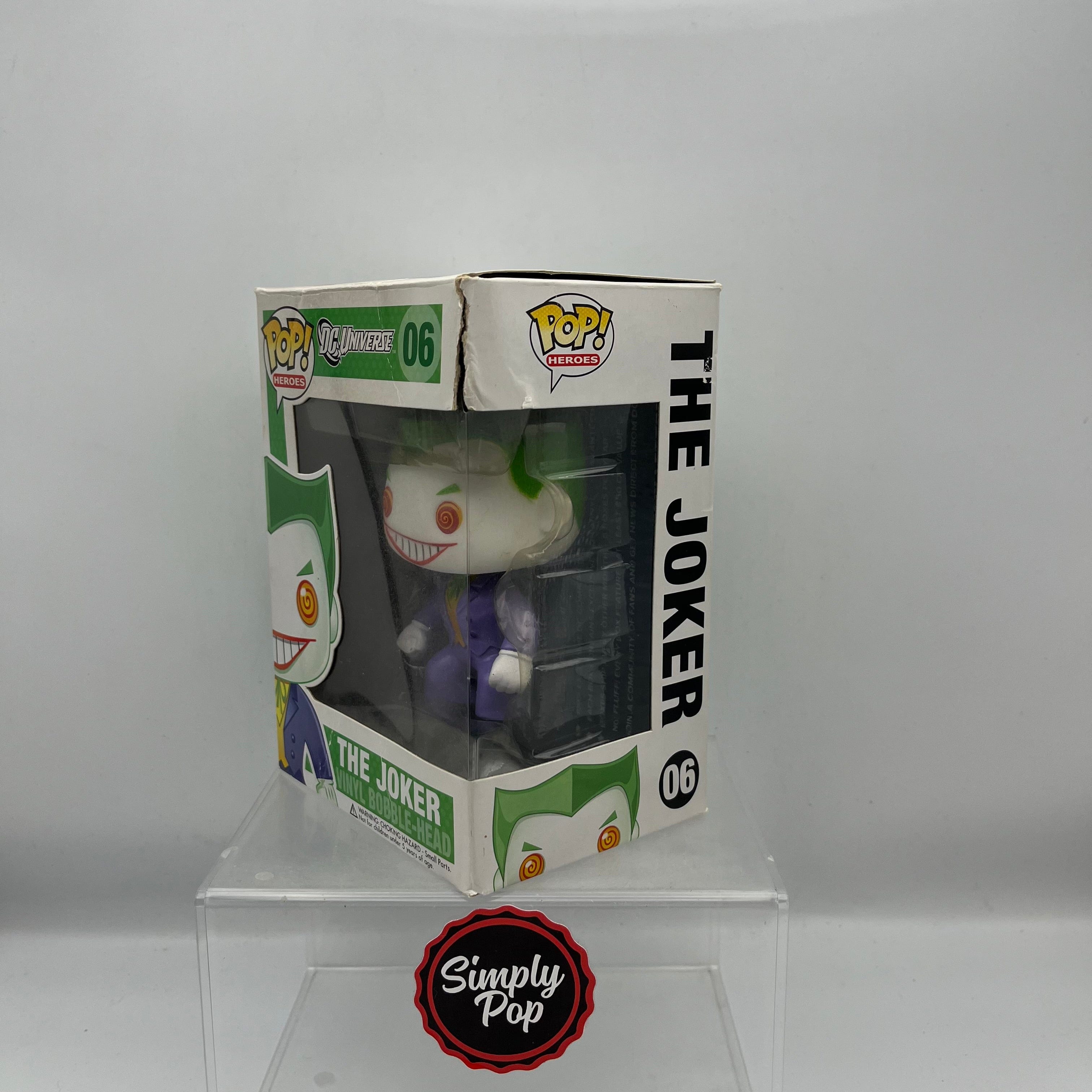Funko Pop The Joker Bobble - Head #06 DC Universe Rare Vaulted Purple Suit - Damaged