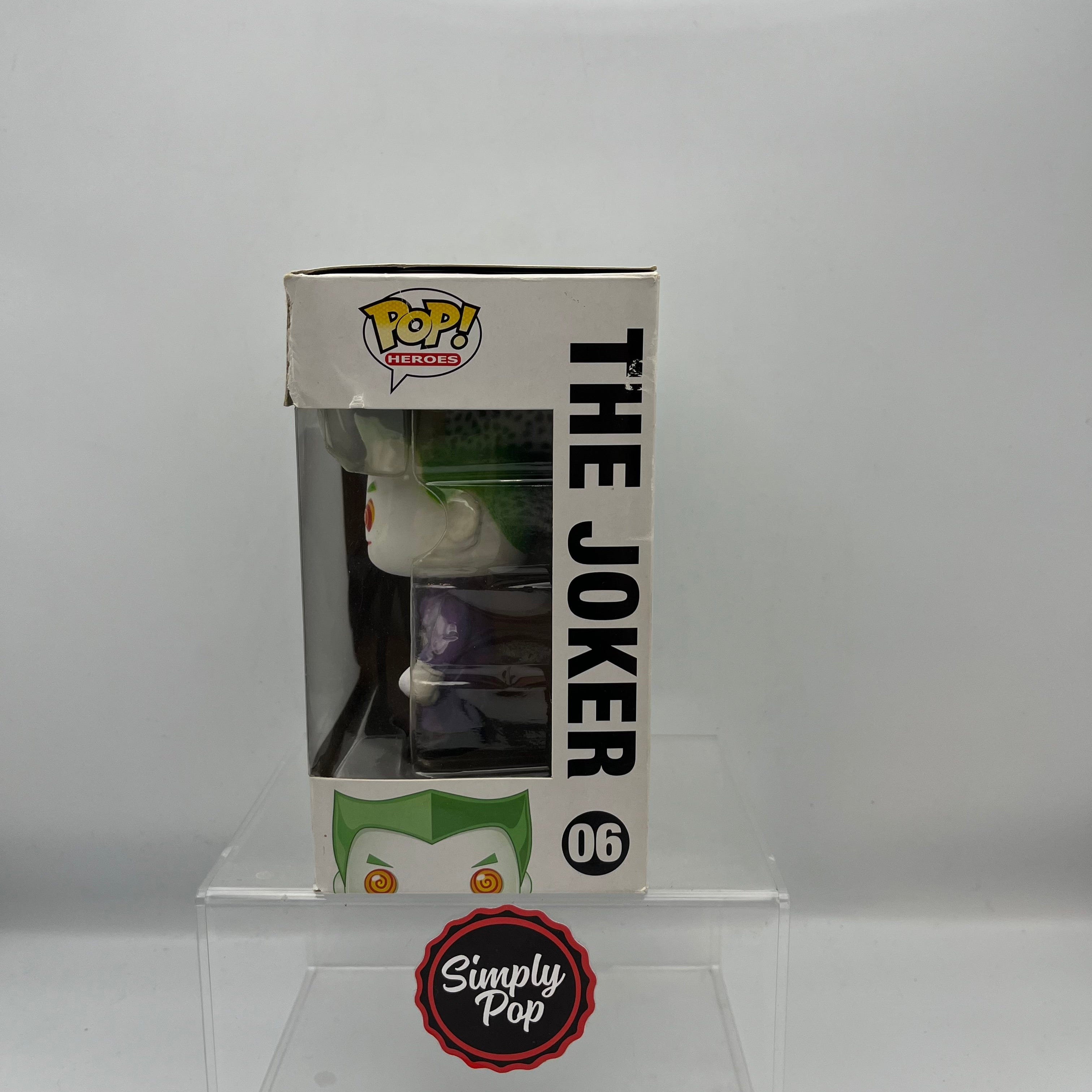 Funko Pop The Joker Bobble - Head #06 DC Universe Rare Vaulted Purple Suit - Damaged