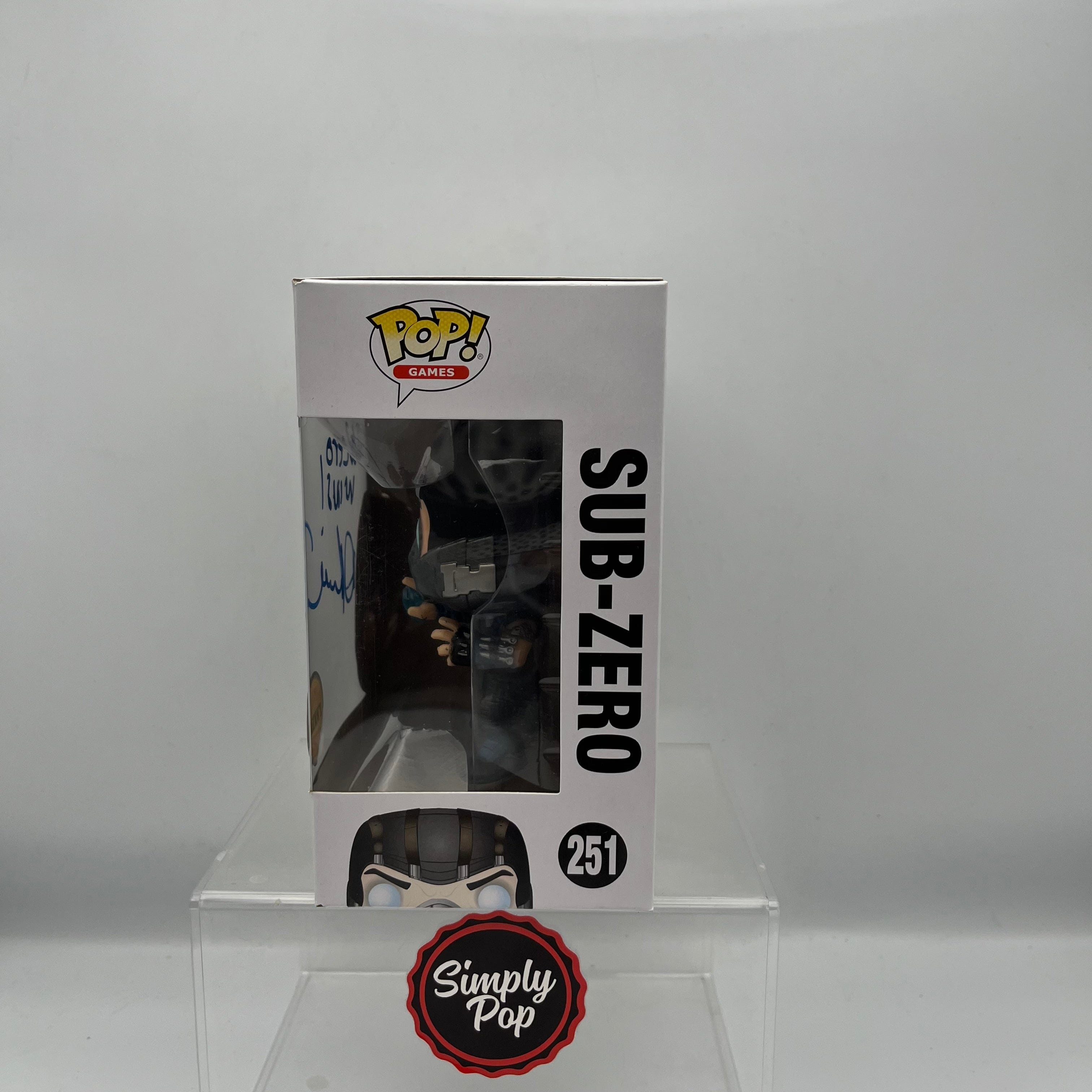 Funko Pop Sub - Zero #251 Limited Edition Chase Autographed Signed Mortal Kombat x Games