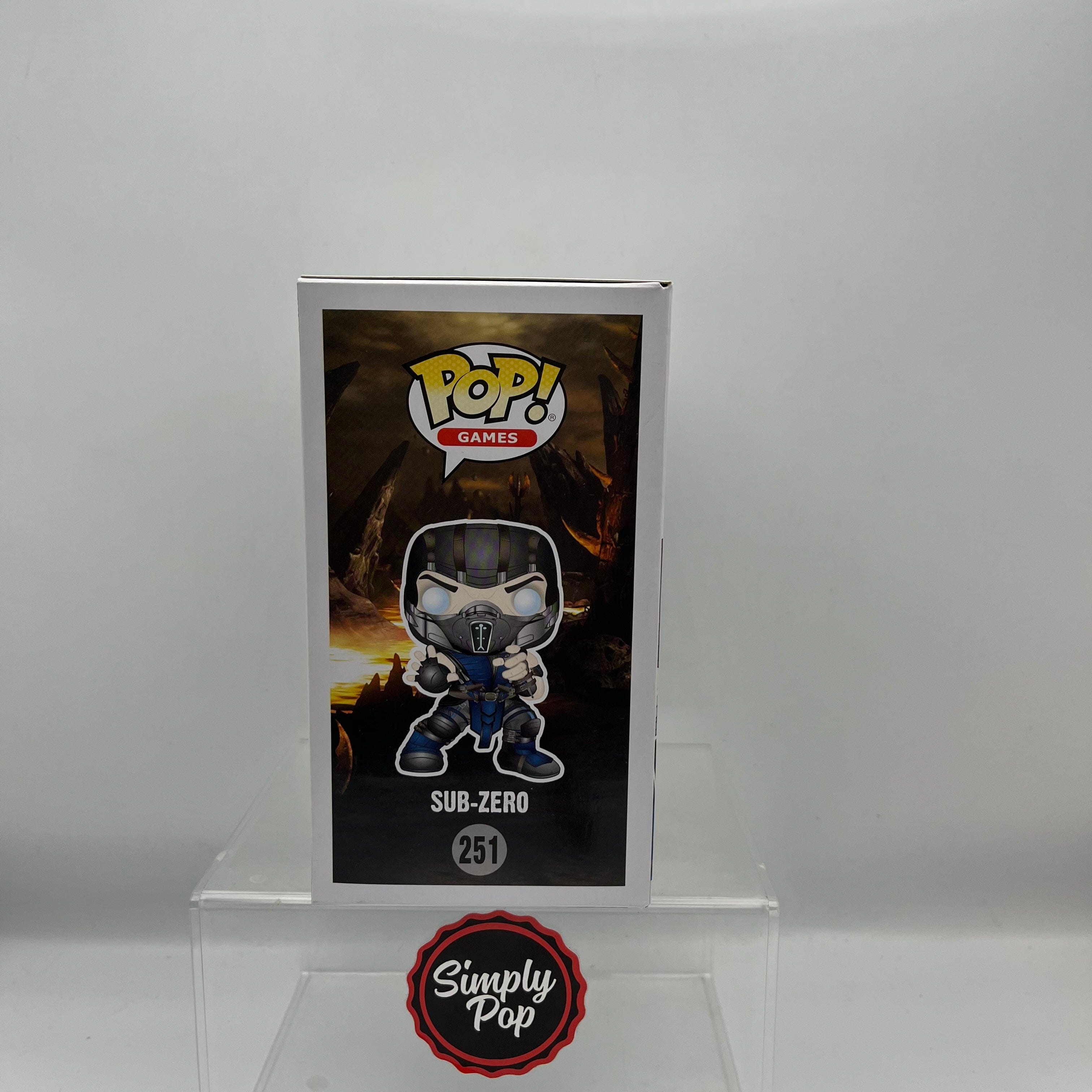 Funko Pop Sub - Zero #251 Limited Edition Chase Autographed Signed Mortal Kombat x Games
