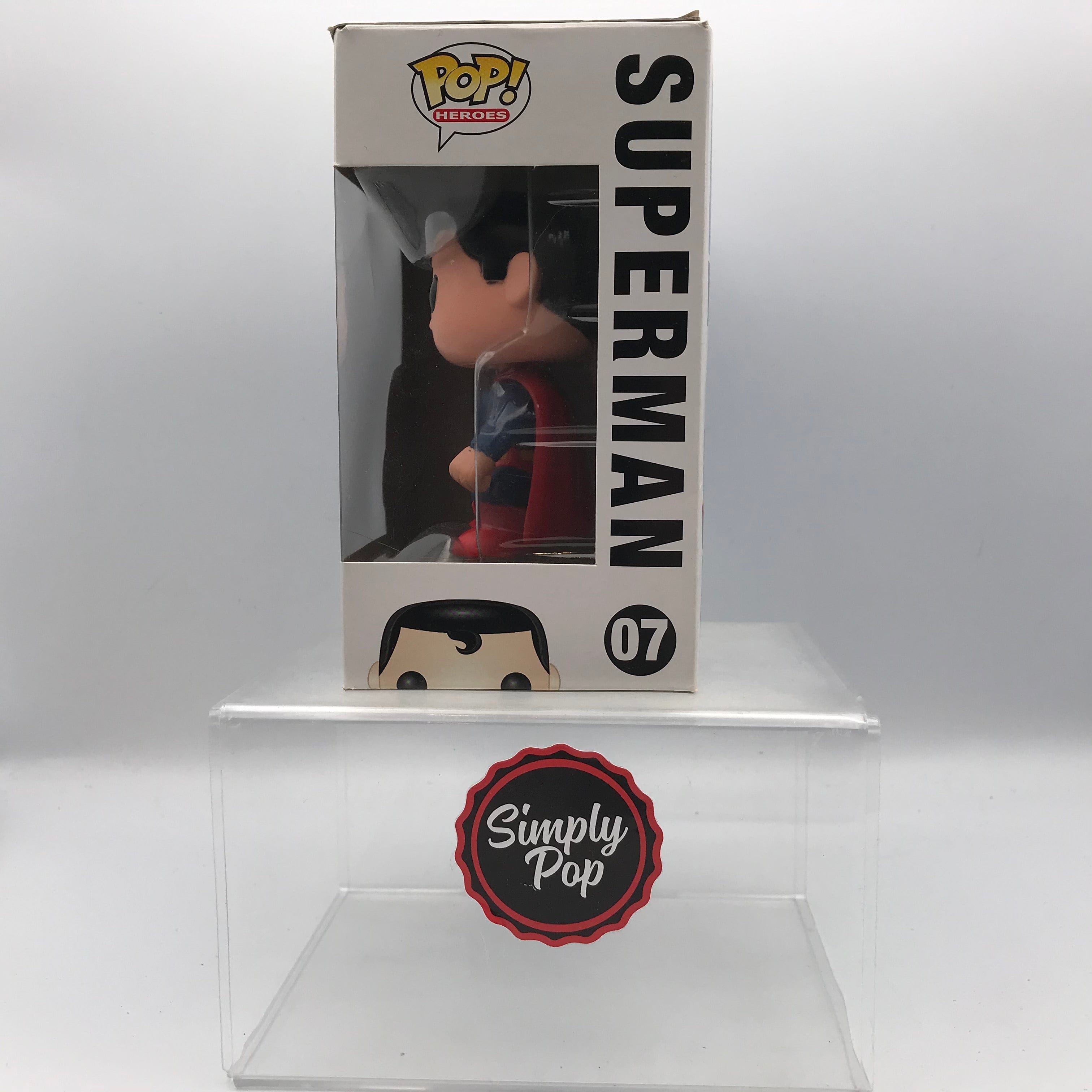 Funko Pop Superman Classic #07 Rare 2011 Release DC Super Heroes