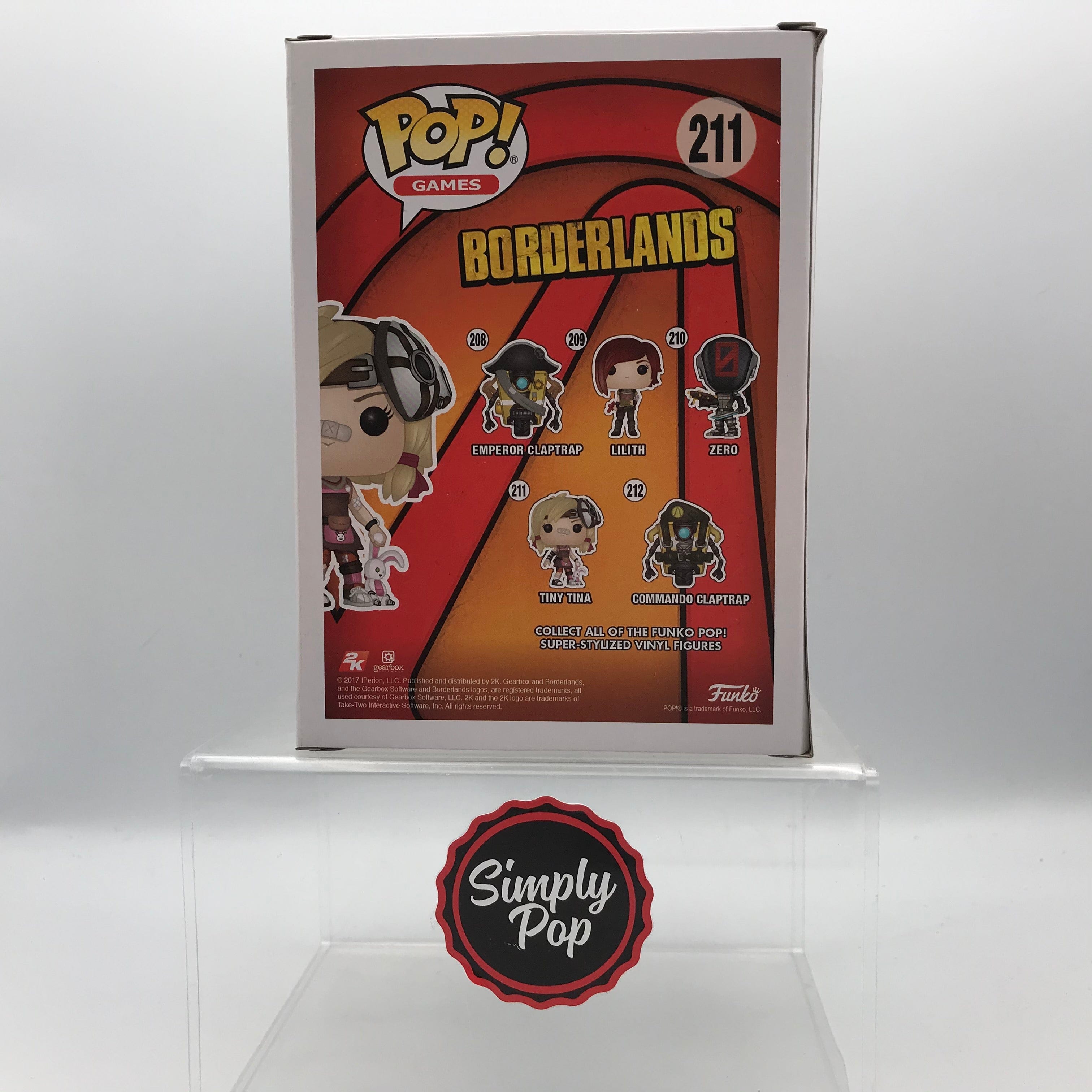 Funko Pop Tiny Tina #211 Vaulted Borderlands Games NM