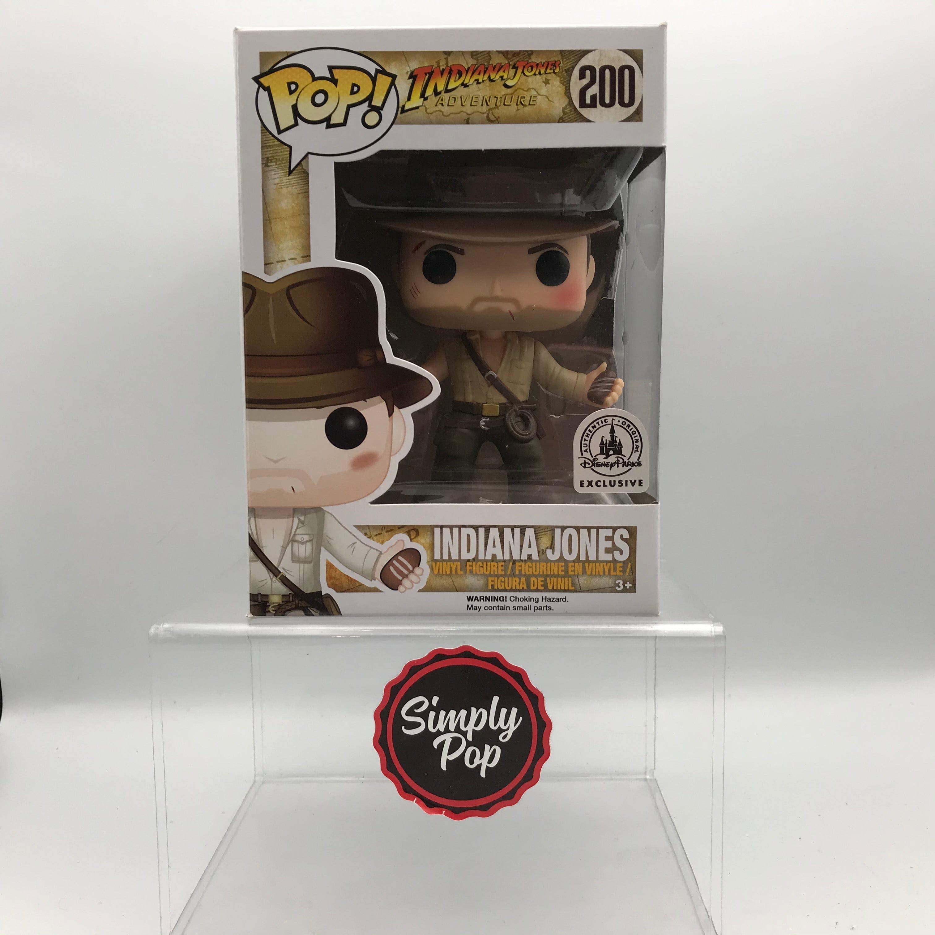 Funko Pop Indiana Jones #200 Rare Sticker Disney Indiana Jones Adventure Disney Parks Exclusive