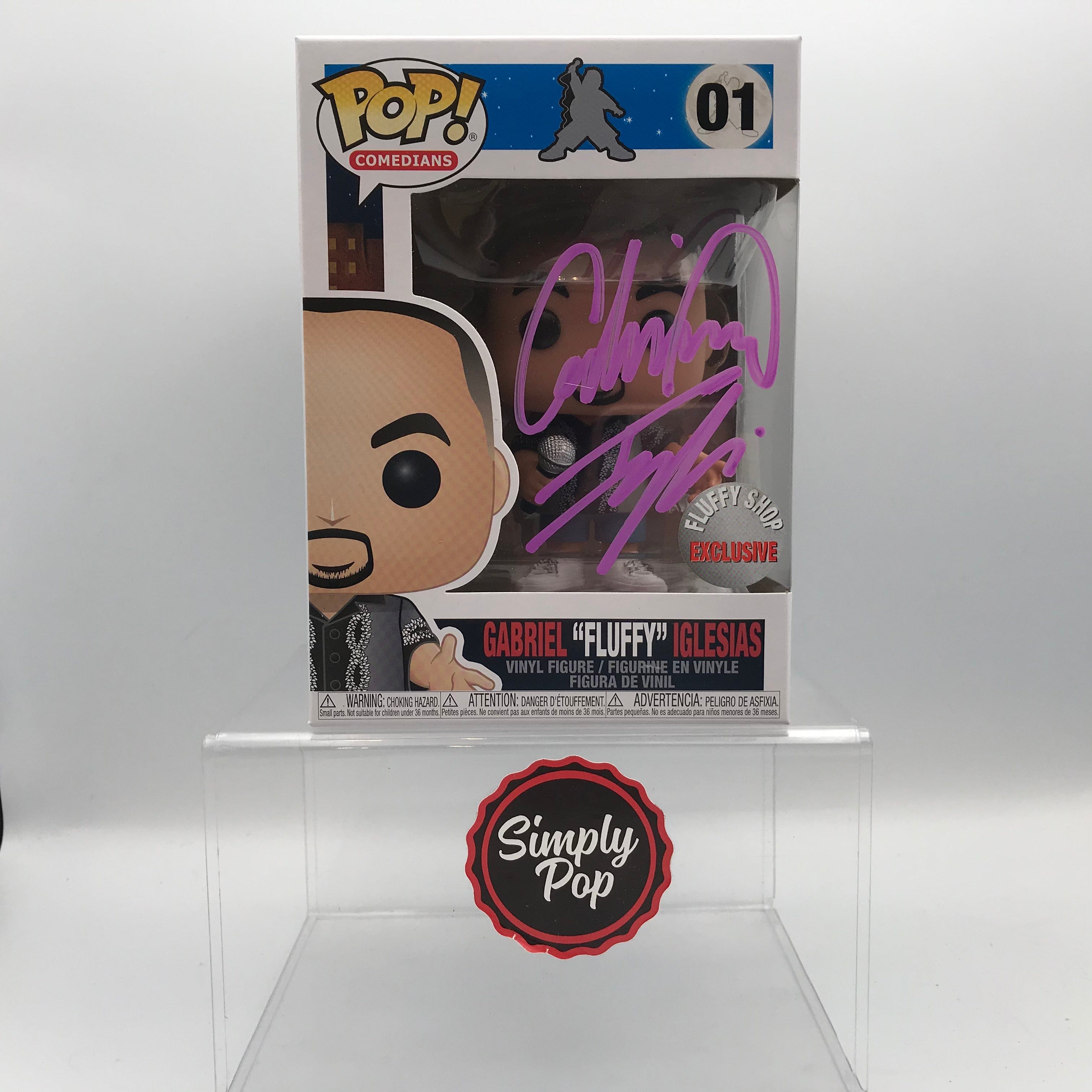 Funko Pop Gabriel Fluffy Iglesias #01 Comedians Shop Exclusive Autographed / Signed