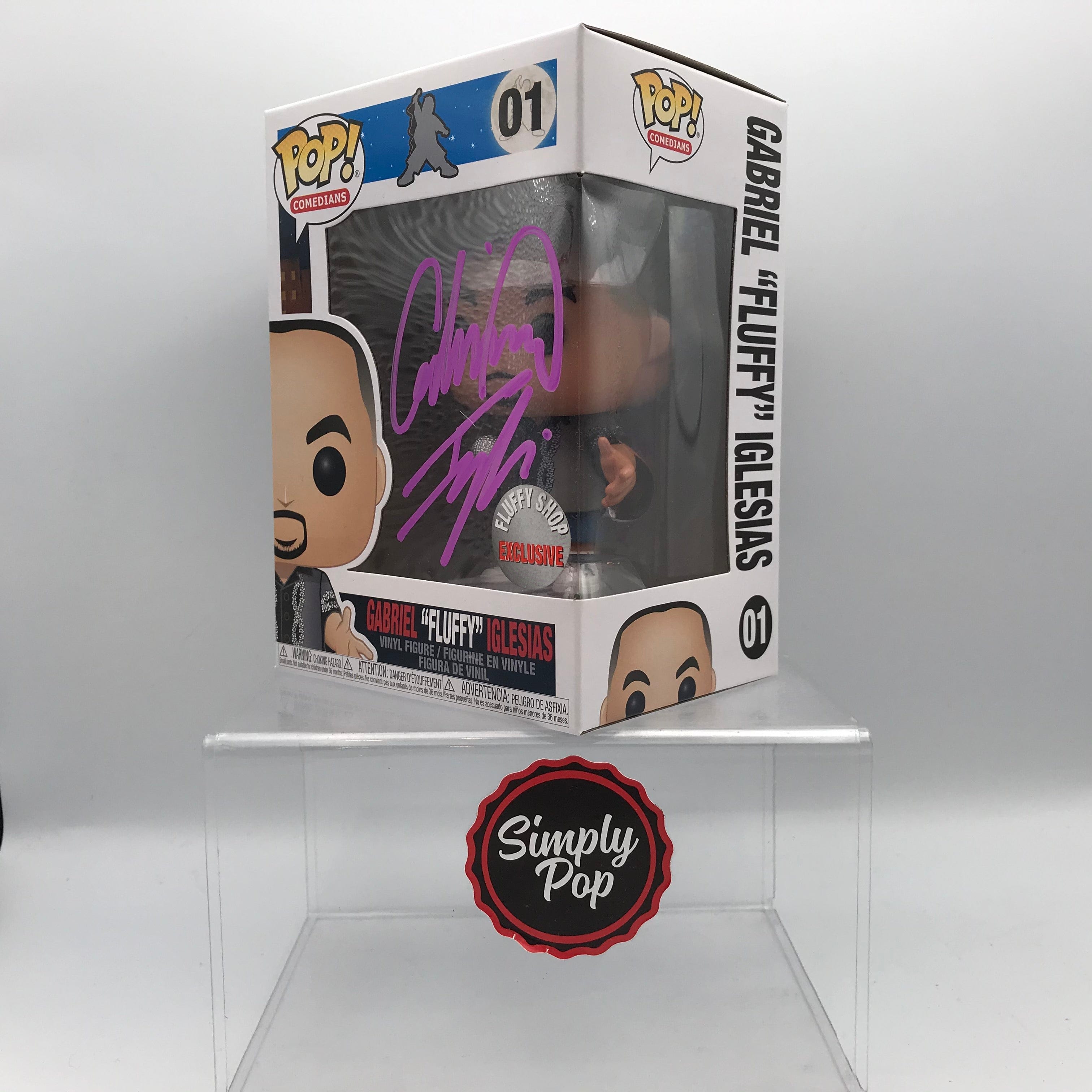 Funko Pop Gabriel Fluffy Iglesias #01 Comedians Shop Exclusive Autographed / Signed