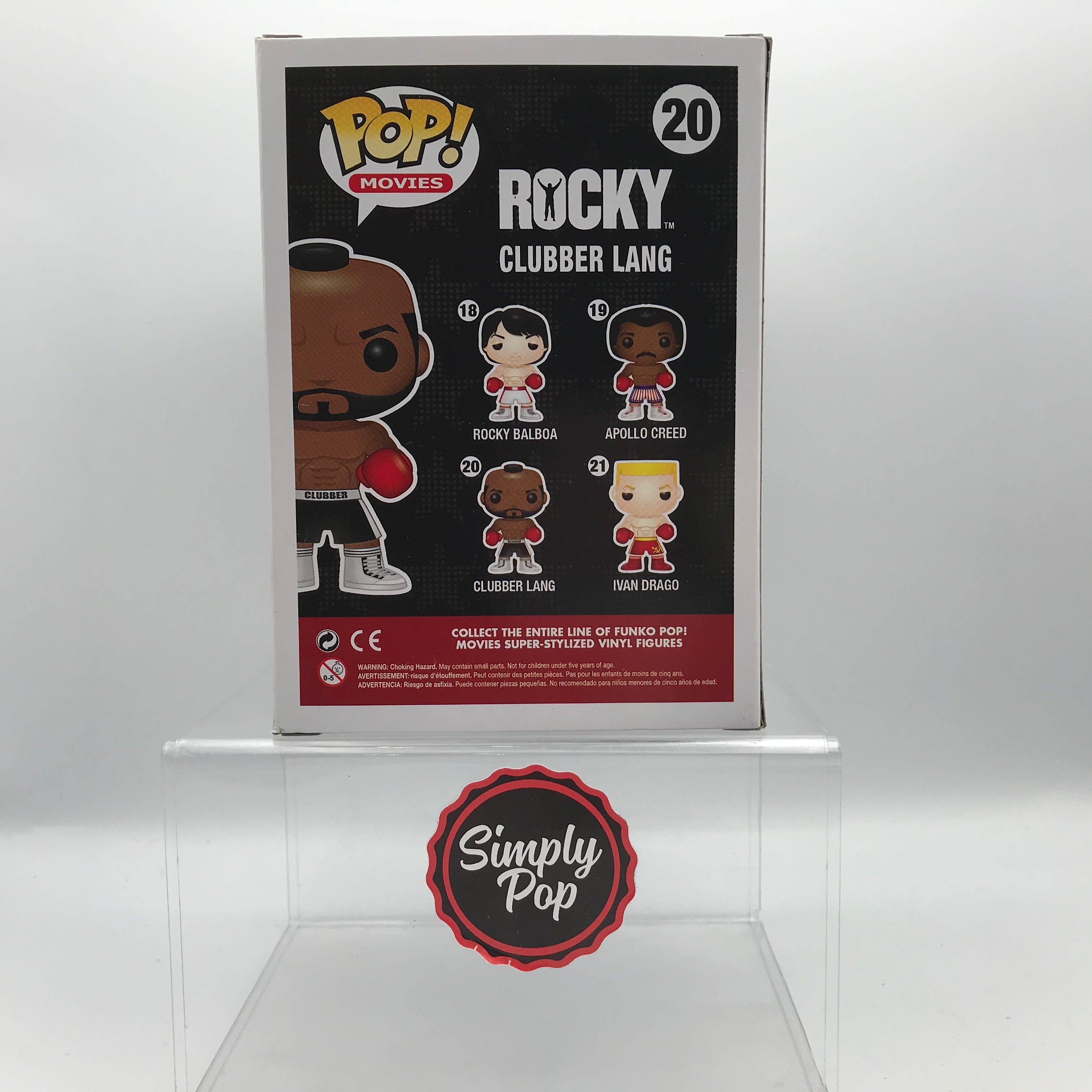 Funko Pop Clubber Lang #20 Movies Rocky Vaulted Grail With Hard Stack - B