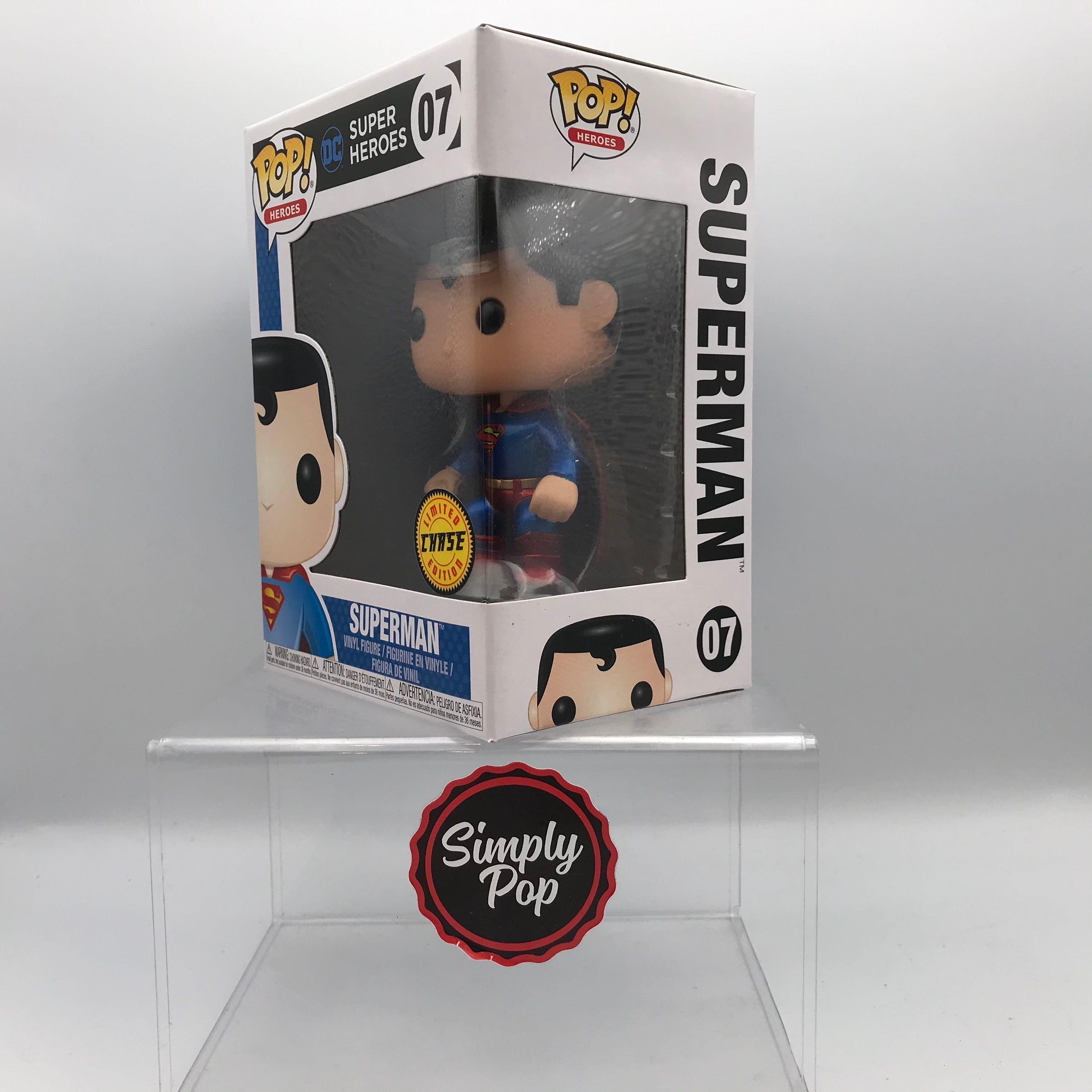 Funko Pop Superman Metallic Classic #07 Limited Edition Chase Vaulted Grail DC Super Heroes