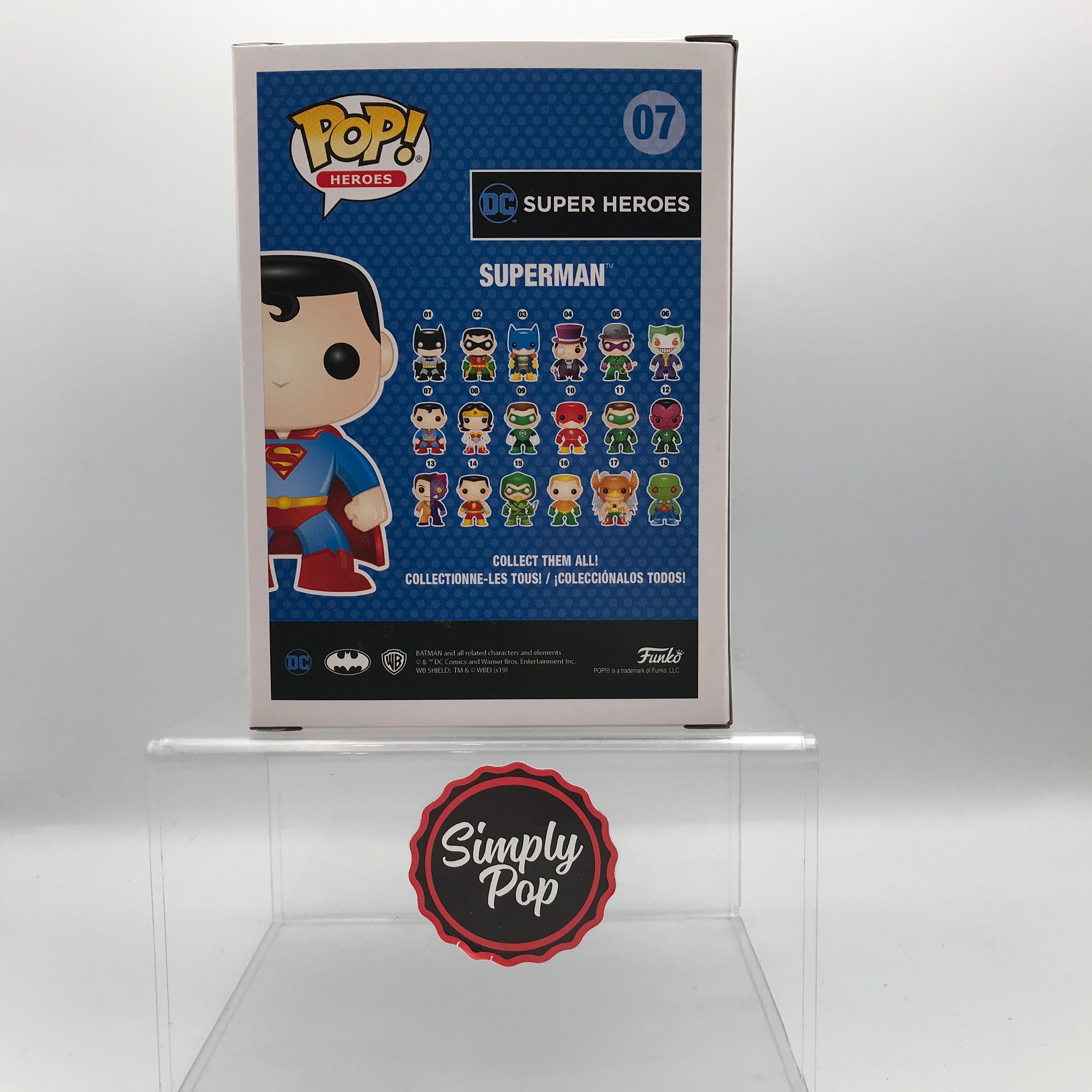 Funko Pop Superman Metallic Classic #07 Limited Edition Chase Vaulted Grail DC Super Heroes