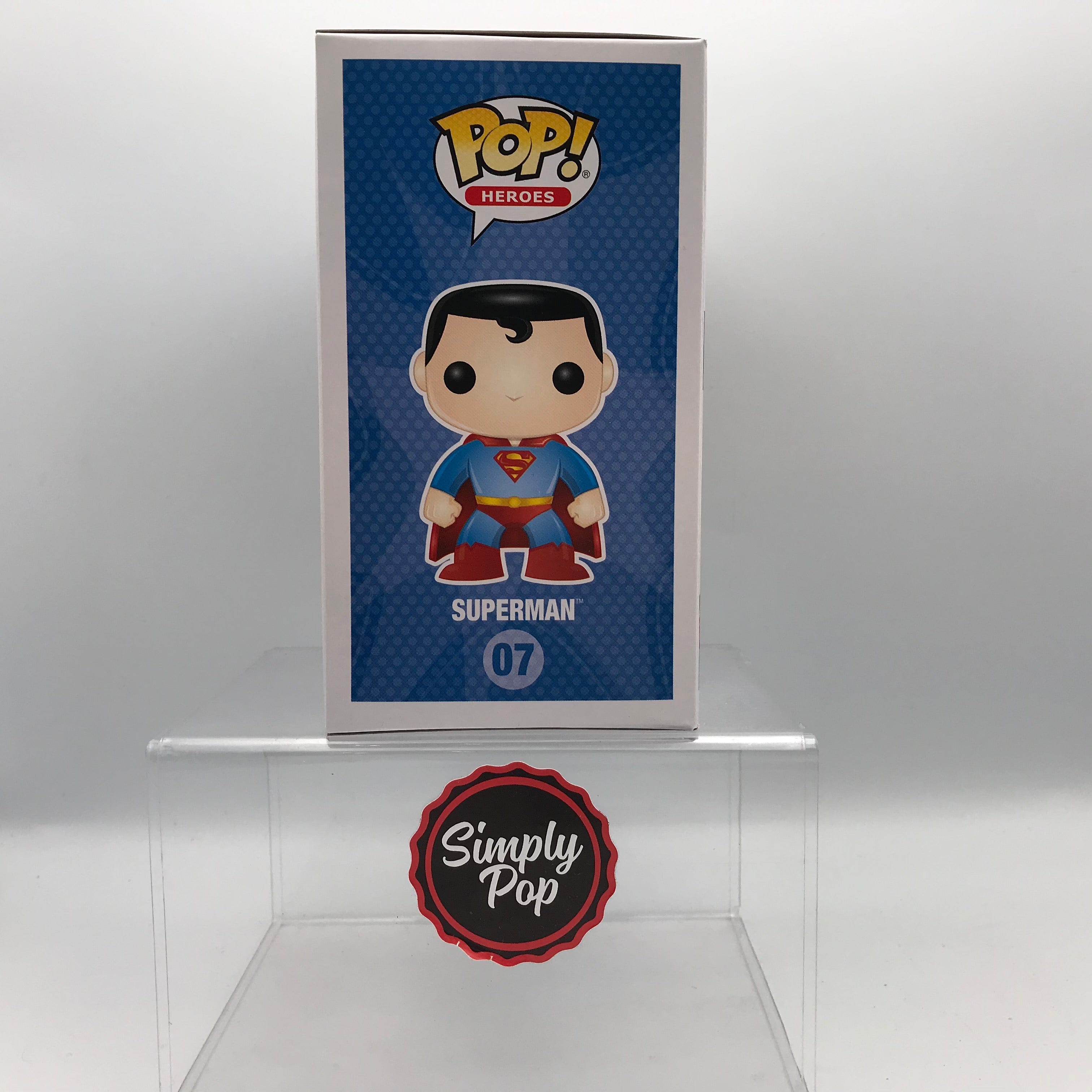 Funko Pop Superman Metallic Classic #07 Limited Edition Chase Vaulted Grail DC Super Heroes
