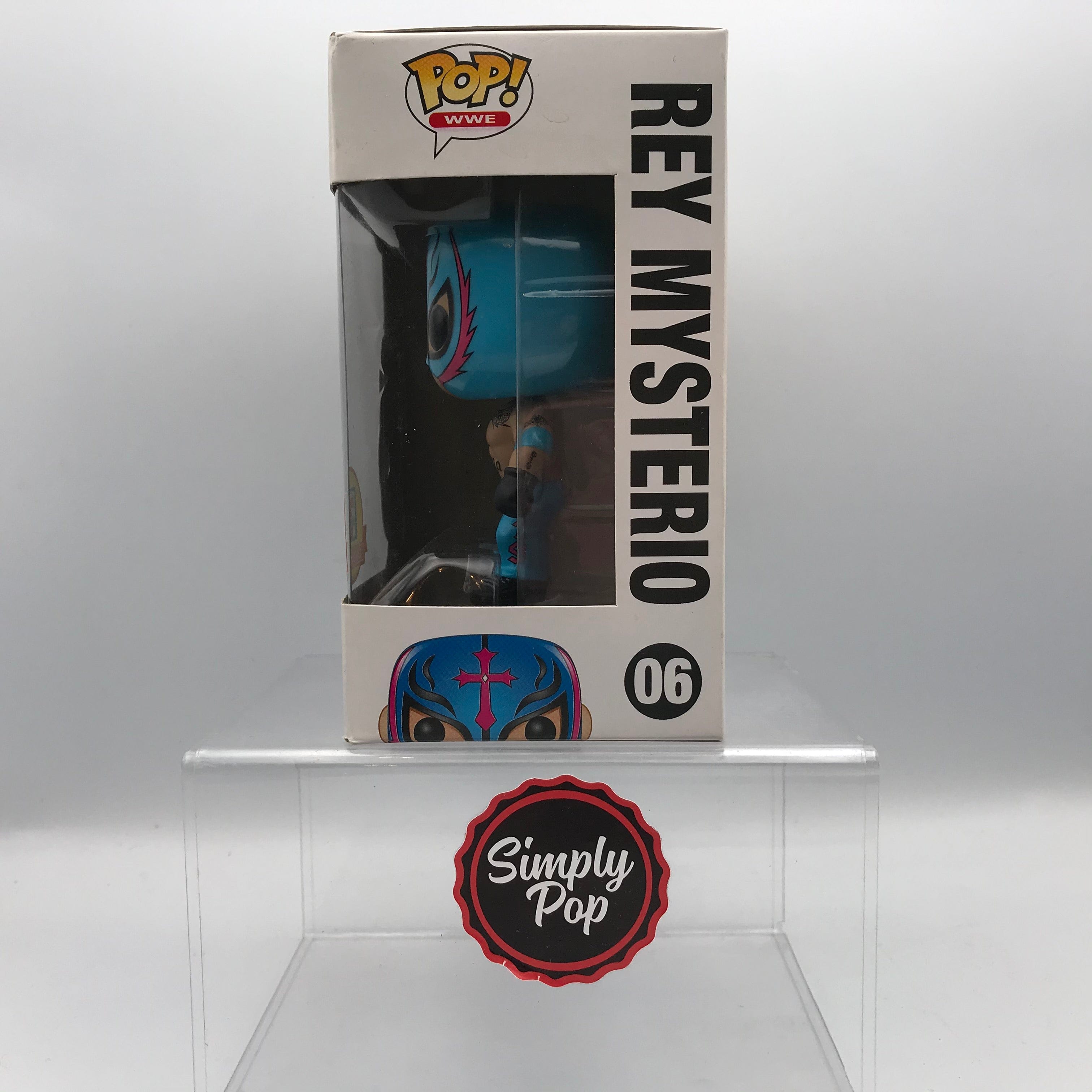 Funko Pop Rey Mysterio (Light Blue) #06 7 - Eleven Exclusive WWE Vaulted - B