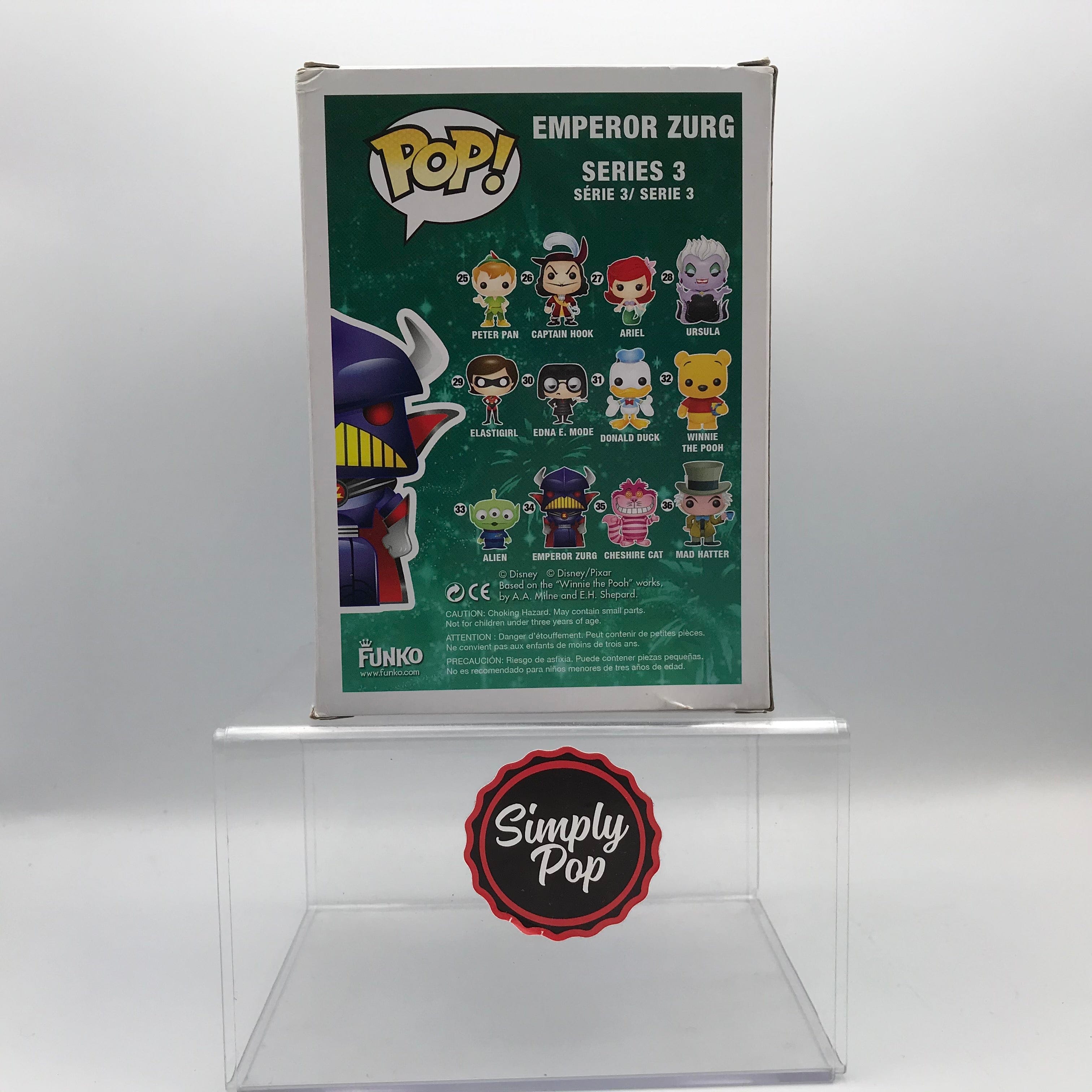 Funko Pop Emperor Zurg #34 Non - Bobble Head Disney Store Exclusive Vaulted Grail