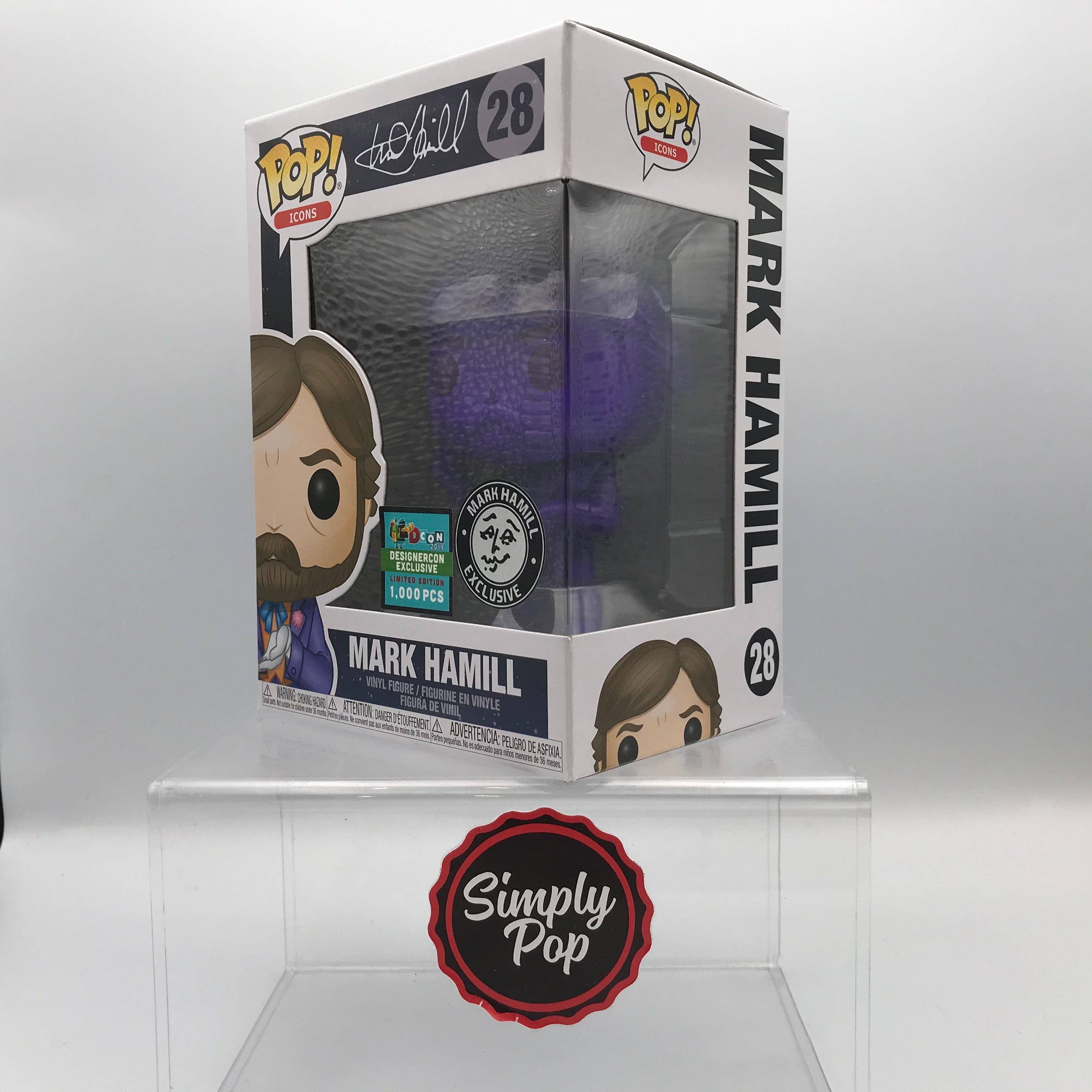 Funko Pop Mark Hamill As The Joker Purple #28 Designer Con Exclusive 2019 1000 PCS