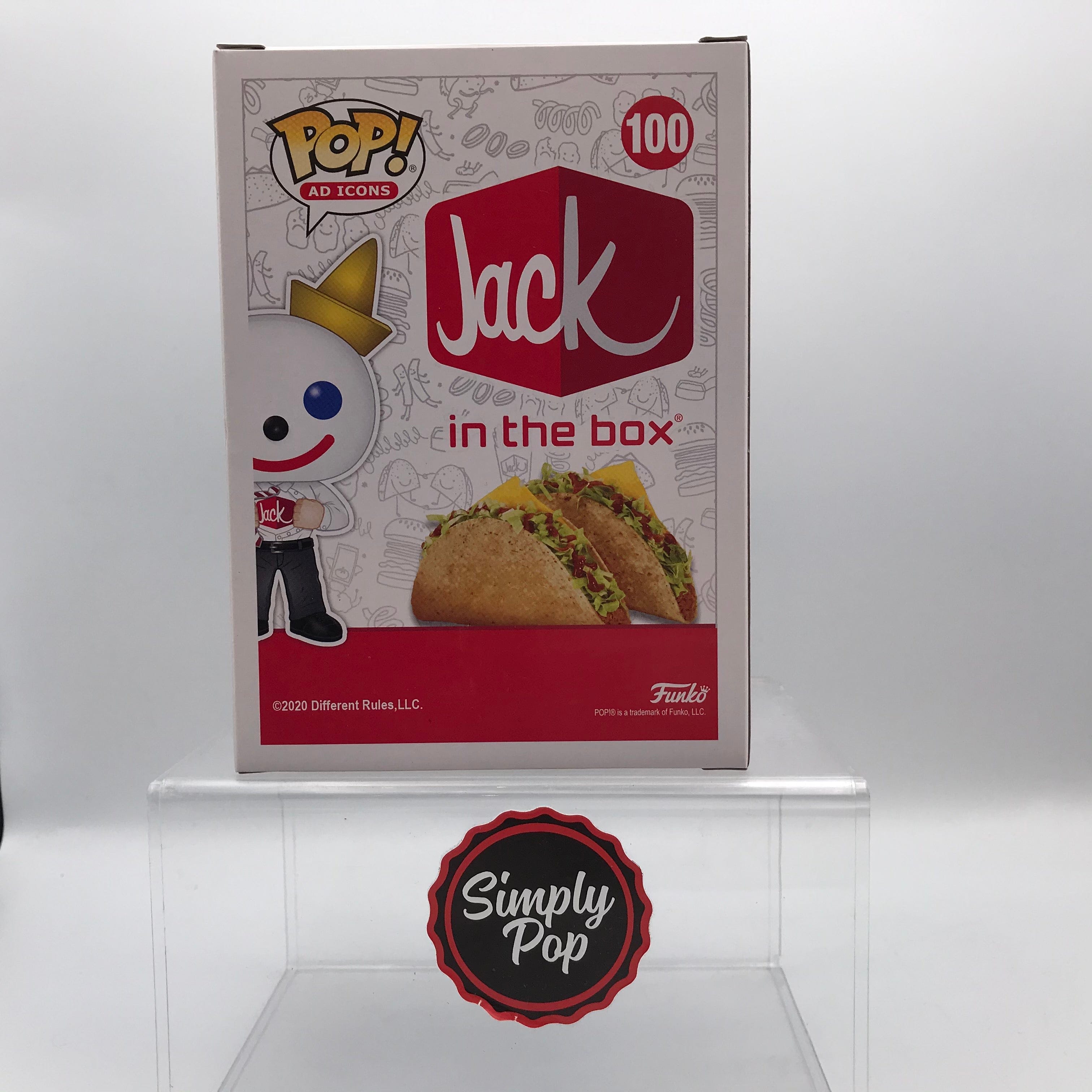 Funko Pop Jack Box #100 Ad Icons Jack In The Box 2020 SDCC Convention Exclusive